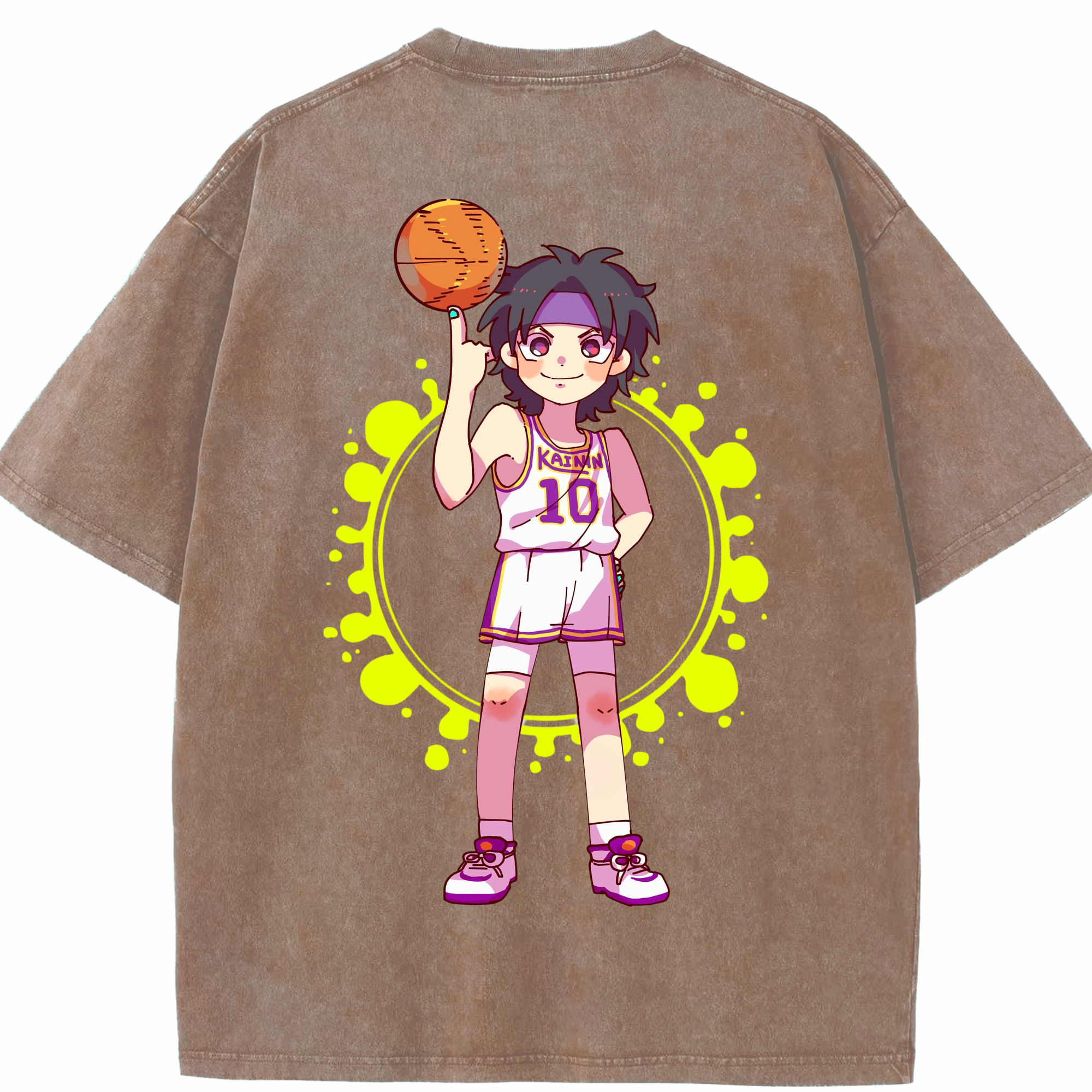 SLAM DUNK／スラムダンク 綿100% ヴィンテージ風 半袖Tシャツ（背面プリント）