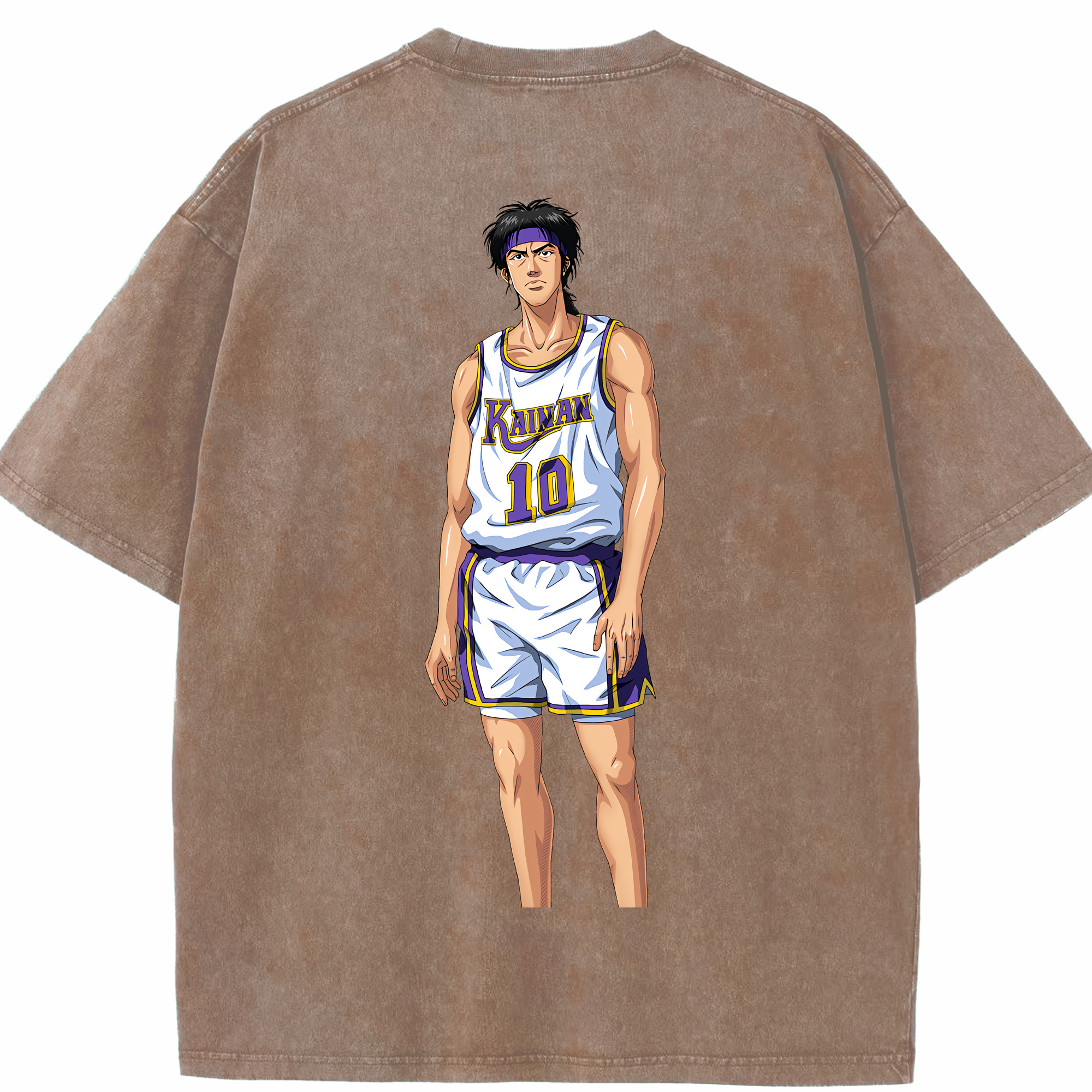 SLAM DUNK／スラムダンク 綿100% ヴィンテージ風 半袖Tシャツ（背面プリント）