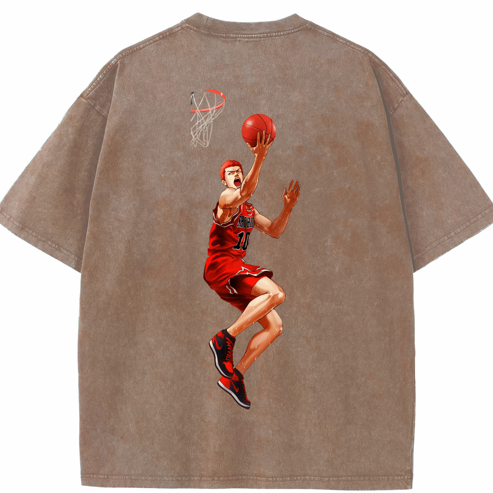 （画像用） SLAM DUNK／スラムダンク 綿100% ヴィンテージ風 半袖Tシャツ（背面プリント）