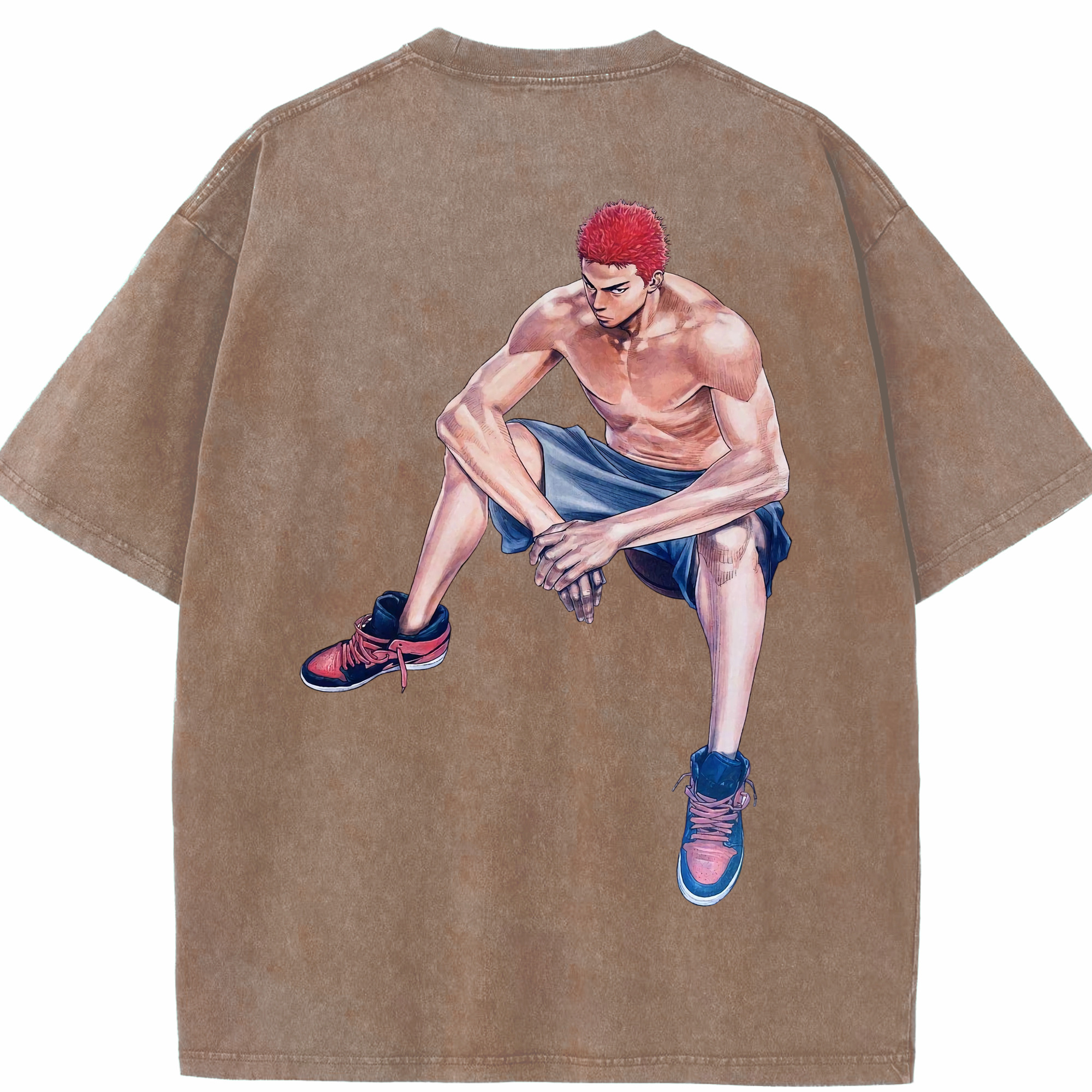 （画像用） SLAM DUNK／スラムダンク 綿100% ヴィンテージ風 半袖Tシャツ（背面プリント）