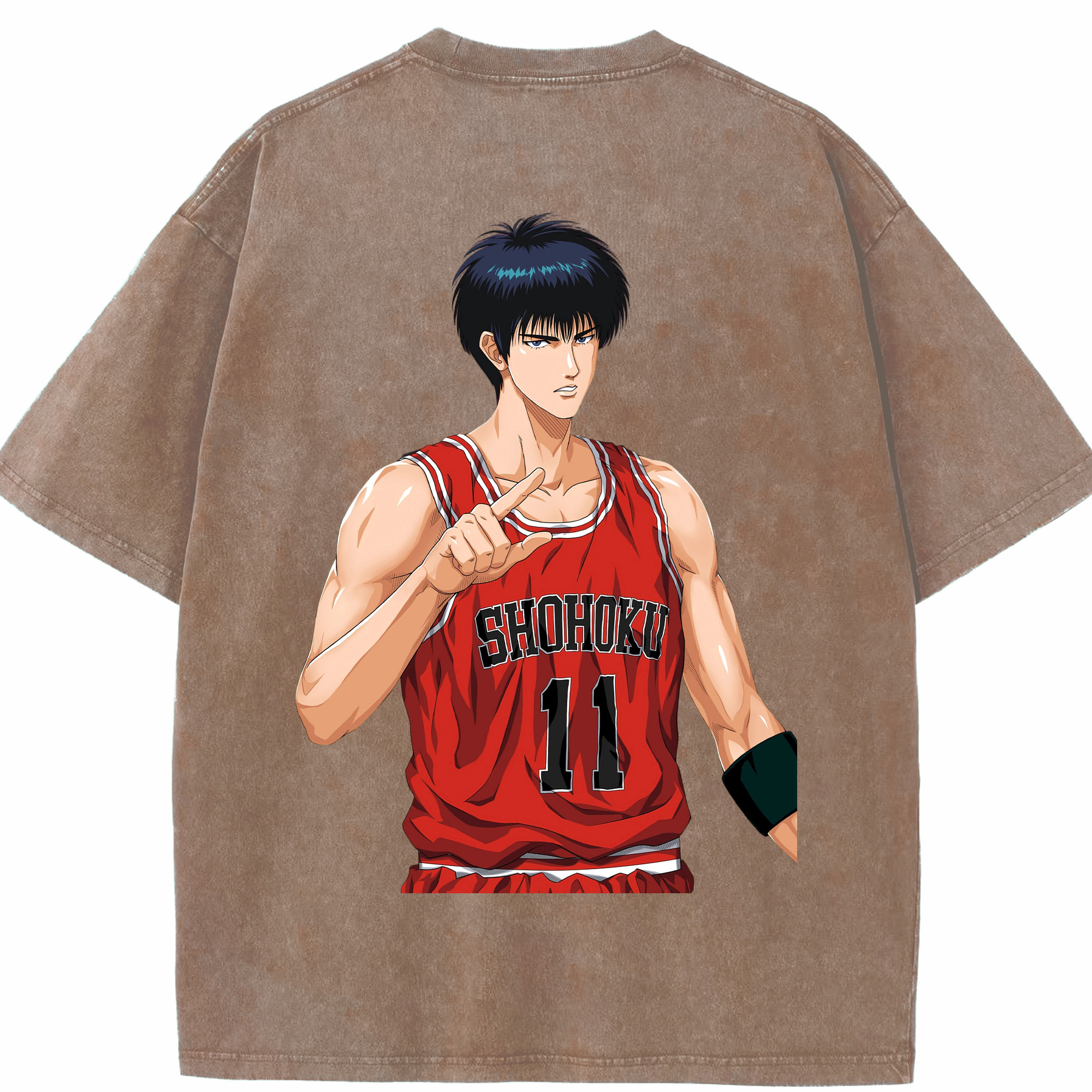 （画像用） SLAM DUNK／スラムダンク 綿100% ヴィンテージ風 半袖Tシャツ（背面プリント）
