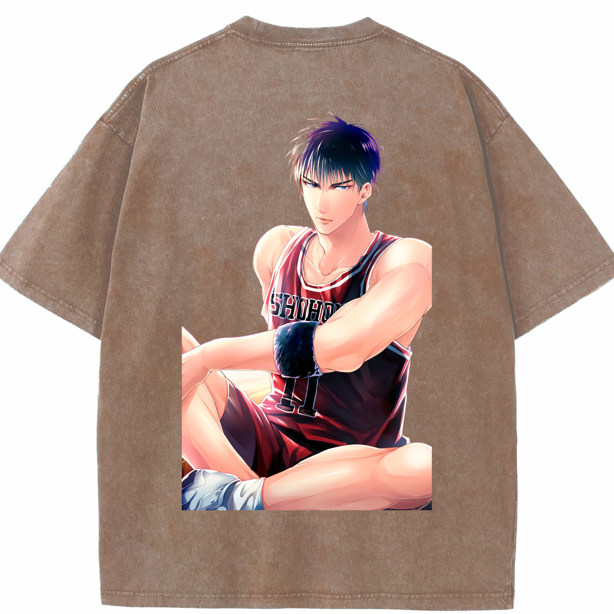 （画像用） SLAM DUNK／スラムダンク 綿100% ヴィンテージ風 半袖Tシャツ（背面プリント）