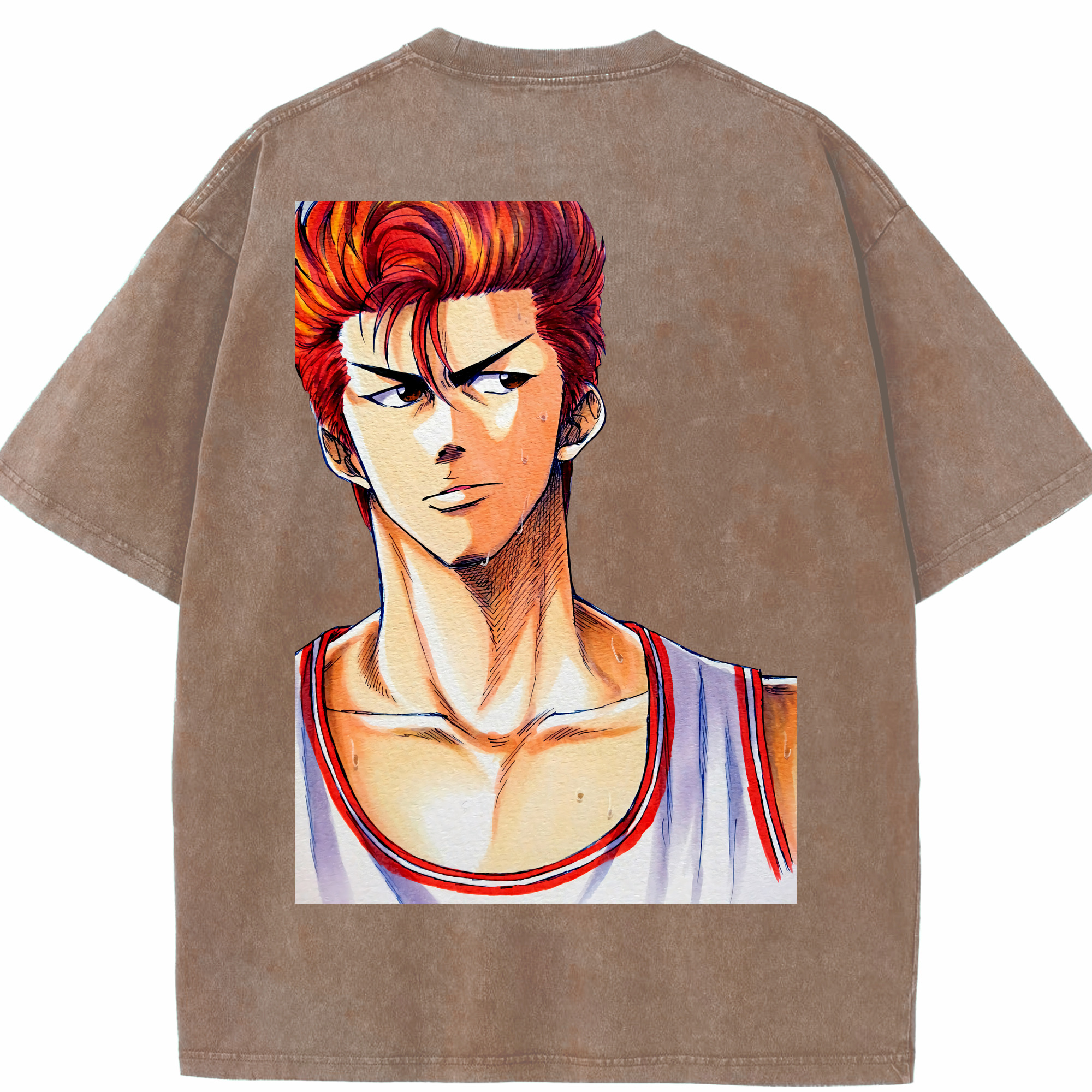 （画像用） SLAM DUNK／スラムダンク 綿100% ヴィンテージ風 半袖Tシャツ（背面プリント）