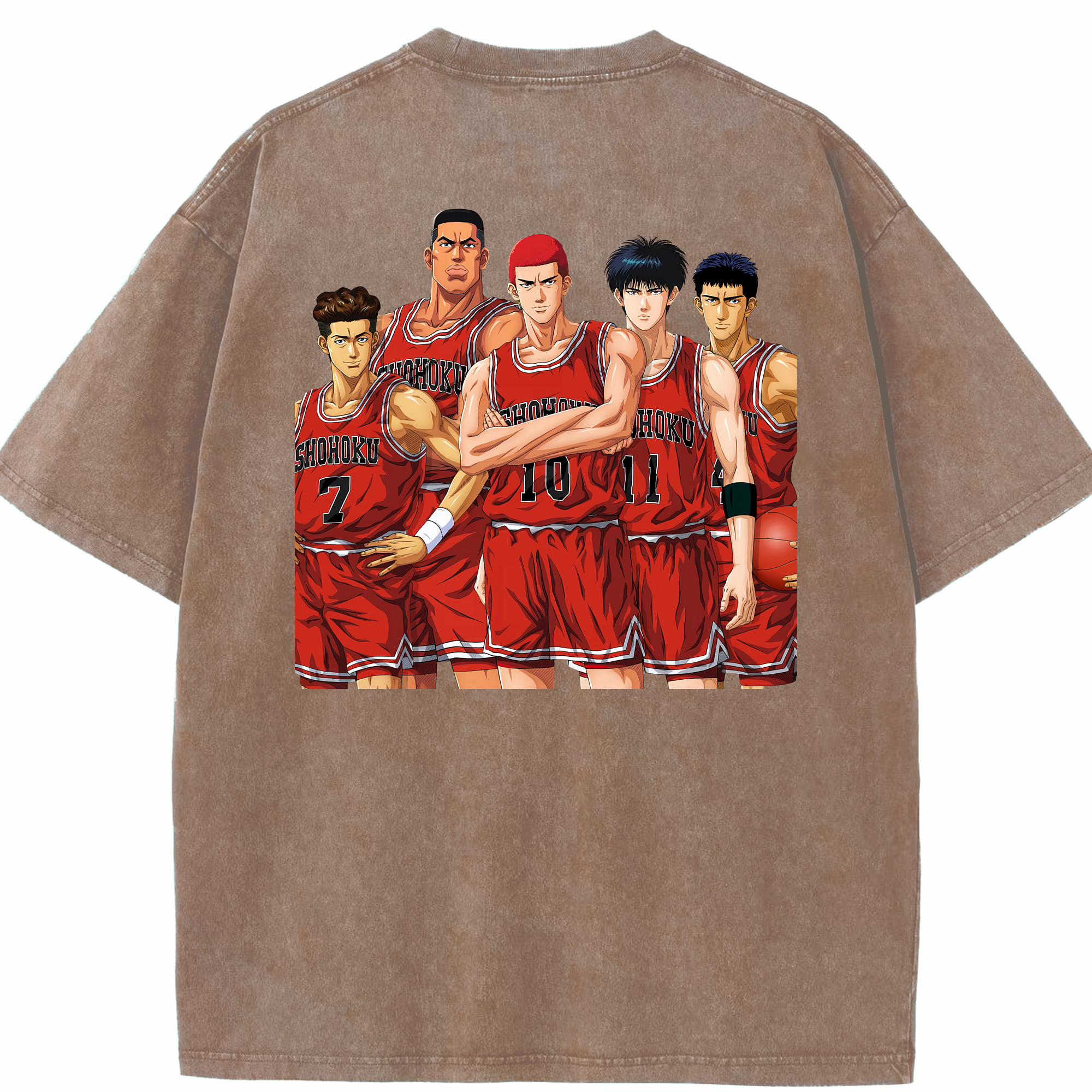 （画像用） SLAM DUNK／スラムダンク 綿100% ヴィンテージ風 半袖Tシャツ（背面プリント）