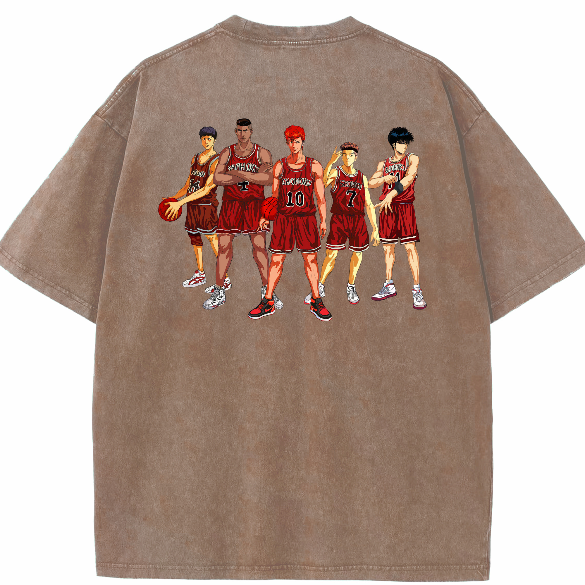 （画像用） SLAM DUNK／スラムダンク 綿100% ヴィンテージ風 半袖Tシャツ（背面プリント）