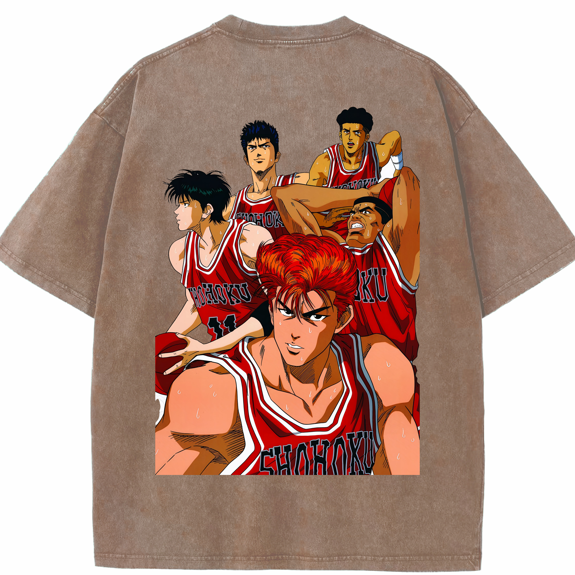（画像用） SLAM DUNK／スラムダンク 綿100% ヴィンテージ風 半袖Tシャツ（背面プリント）