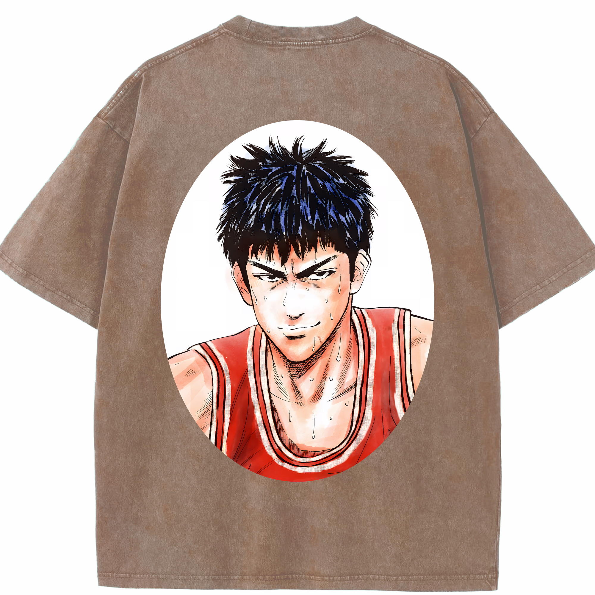 （画像用） SLAM DUNK／スラムダンク 綿100% ヴィンテージ風 半袖Tシャツ（背面プリント）