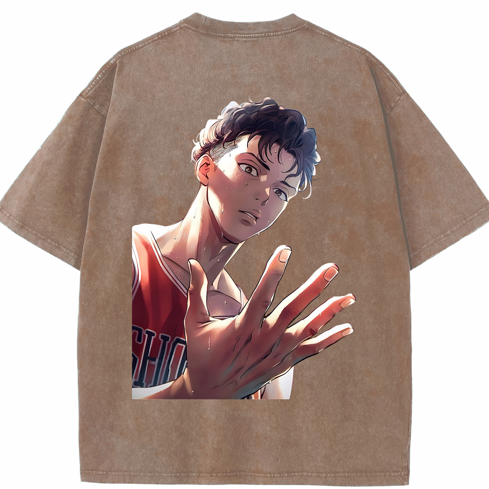 （画像用） SLAM DUNK／スラムダンク 綿100% ヴィンテージ風 半袖Tシャツ（背面プリント）