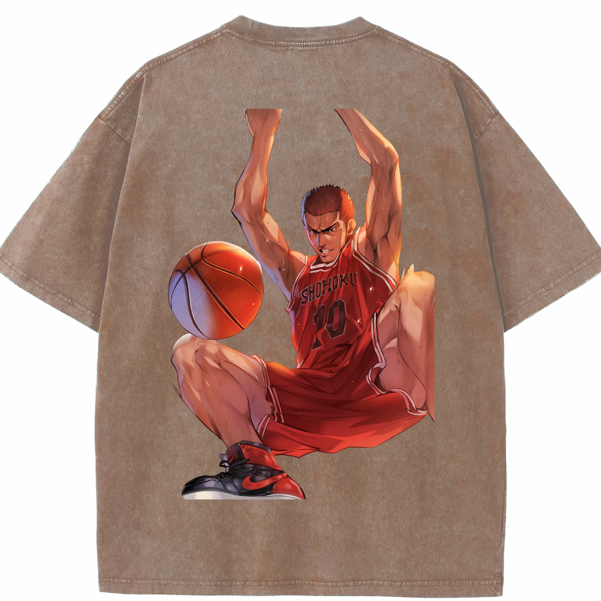 （画像用） SLAM DUNK／スラムダンク 綿100% ヴィンテージ風 半袖Tシャツ（背面プリント）