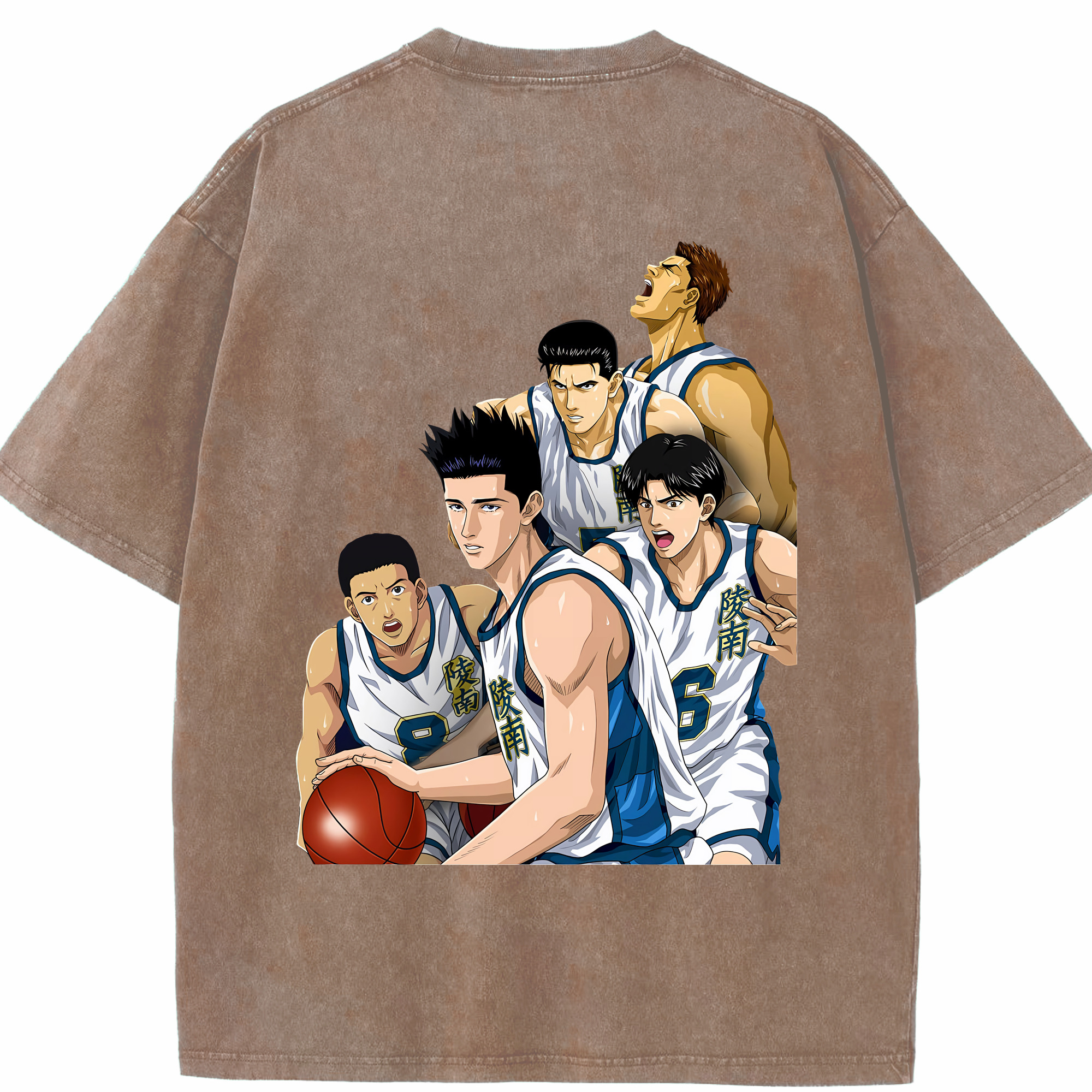 （画像用） SLAM DUNK／スラムダンク 綿100% ヴィンテージ風 半袖Tシャツ（背面プリント）