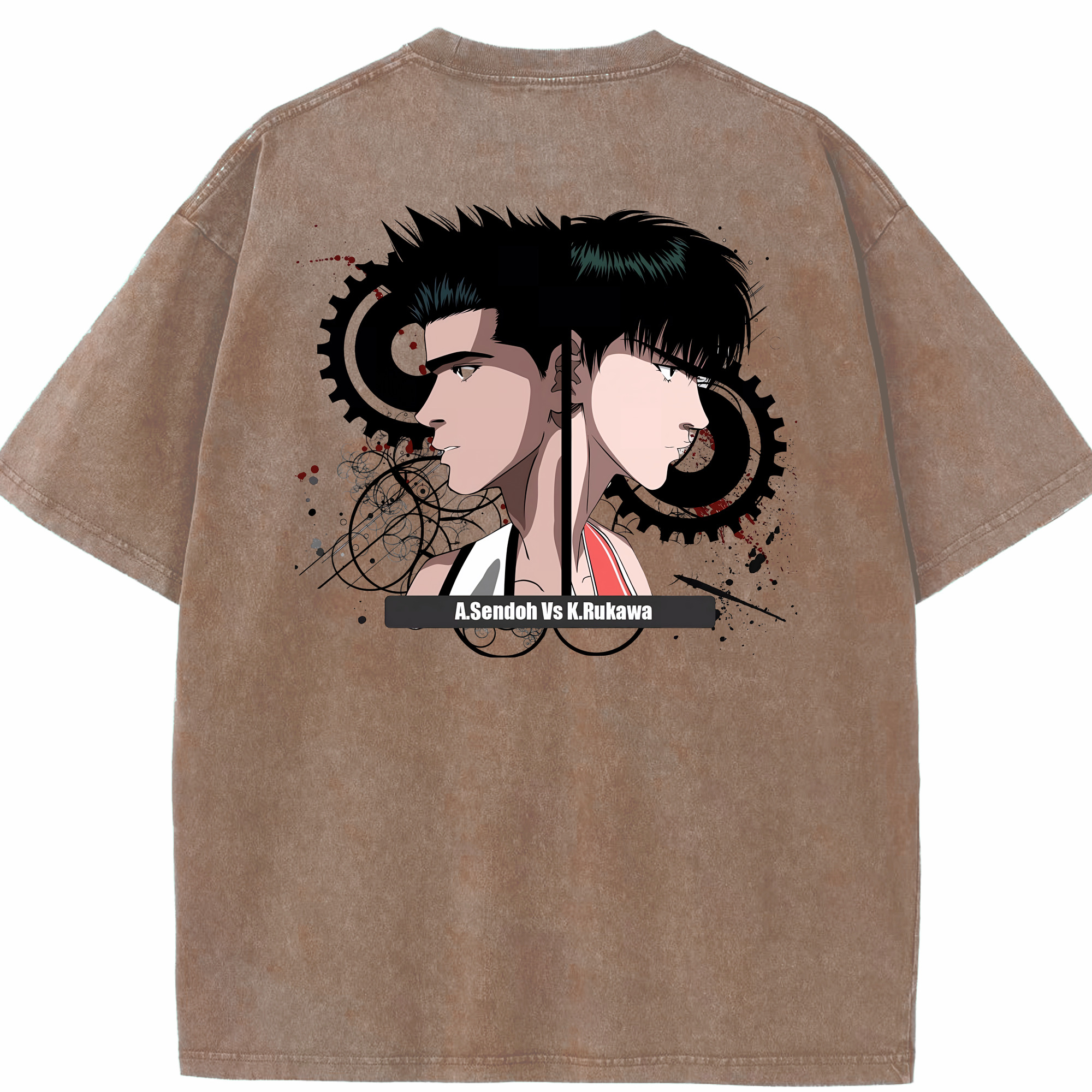 （画像用） SLAM DUNK／スラムダンク 綿100% ヴィンテージ風 半袖Tシャツ（背面プリント）