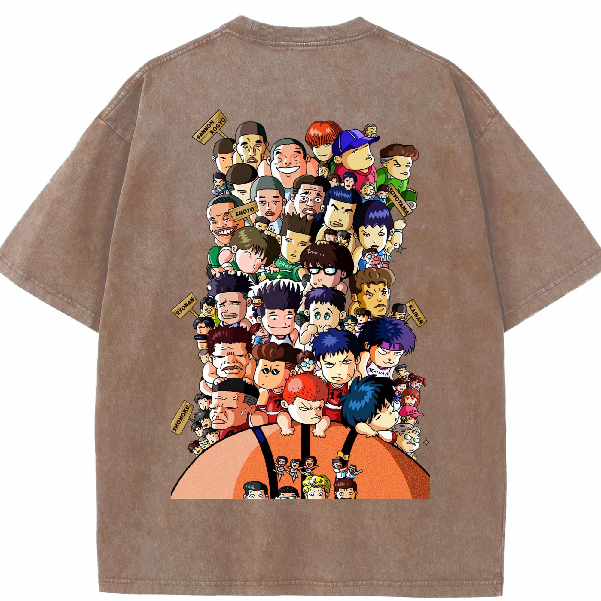 （画像用） SLAM DUNK／スラムダンク 綿100% ヴィンテージ風 半袖Tシャツ（背面プリント）