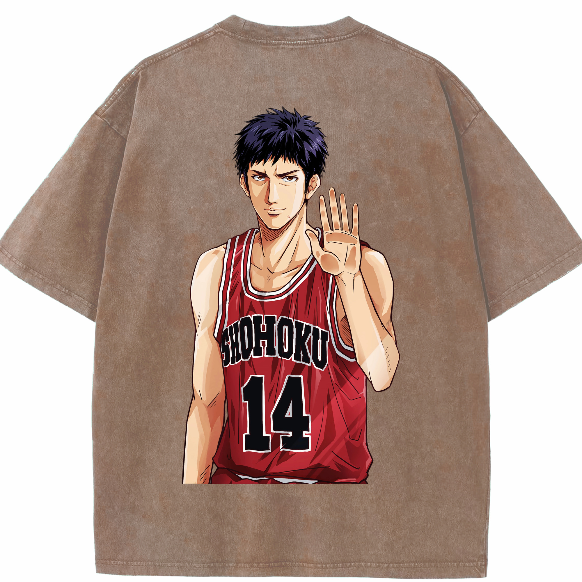（画像用） SLAM DUNK／スラムダンク 綿100% ヴィンテージ風 半袖Tシャツ（背面プリント）