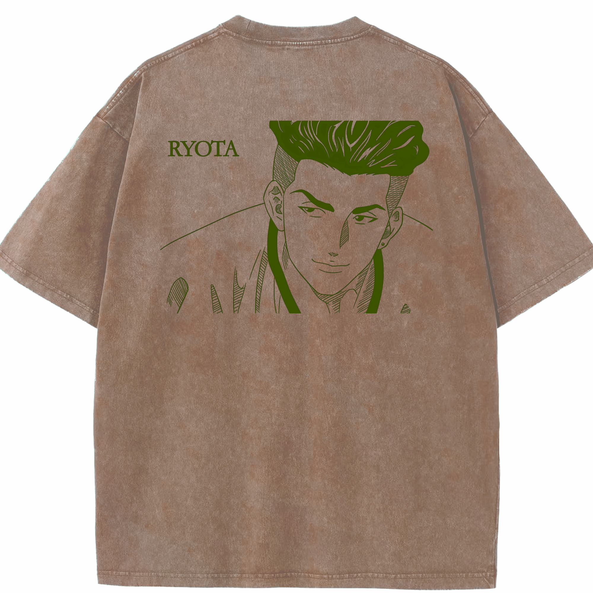 SLAM DUNK／スラムダンク 綿100% ヴィンテージ風 半袖Tシャツ（背面プリント）