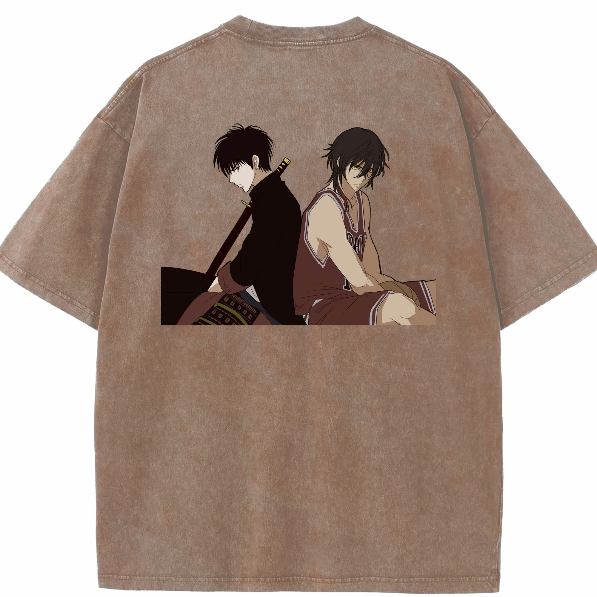 SLAM DUNK／スラムダンク 綿100% ヴィンテージ風 半袖Tシャツ（背面プリント）