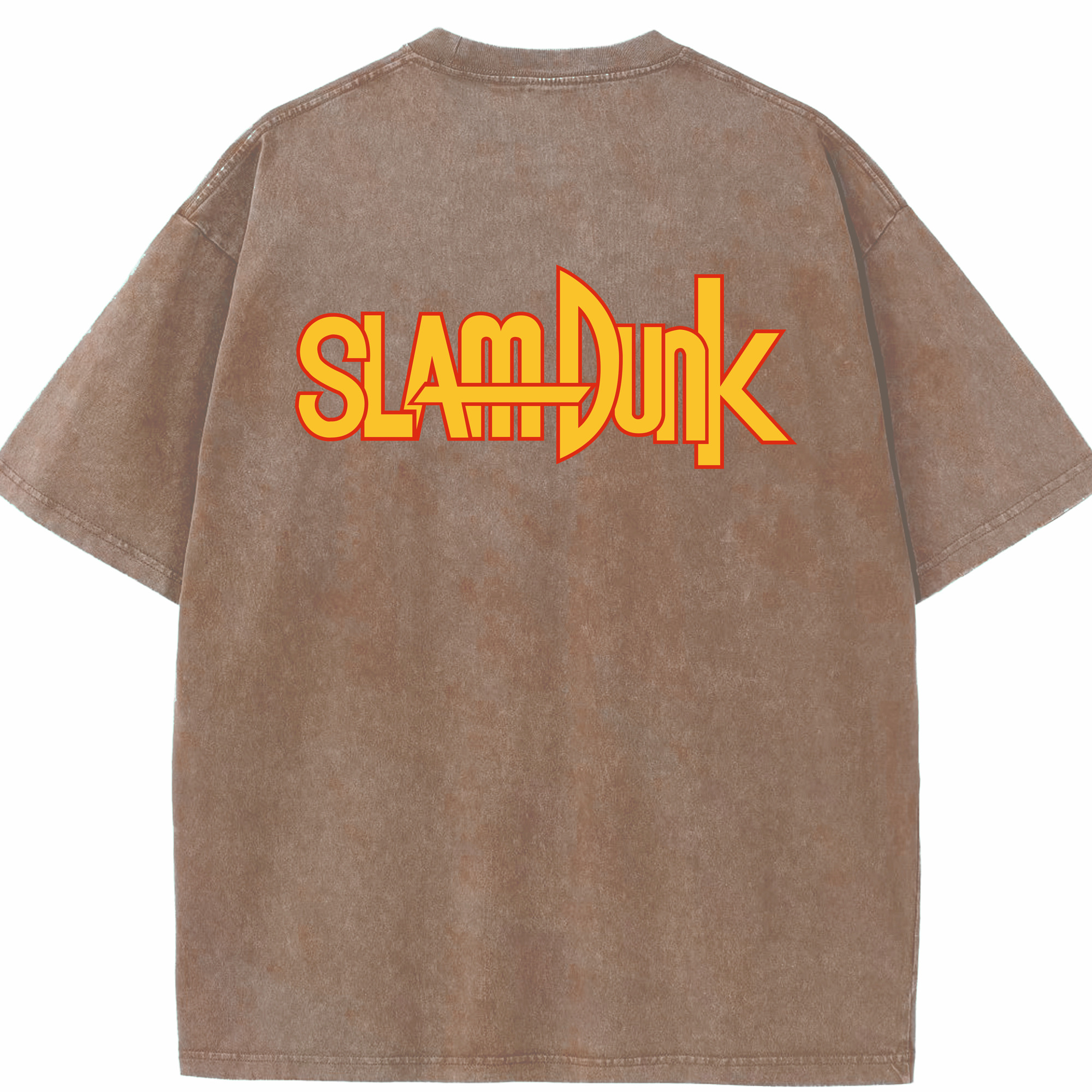 SLAM DUNK／スラムダンク 綿100% ヴィンテージ風 半袖Tシャツ（背面プリント）