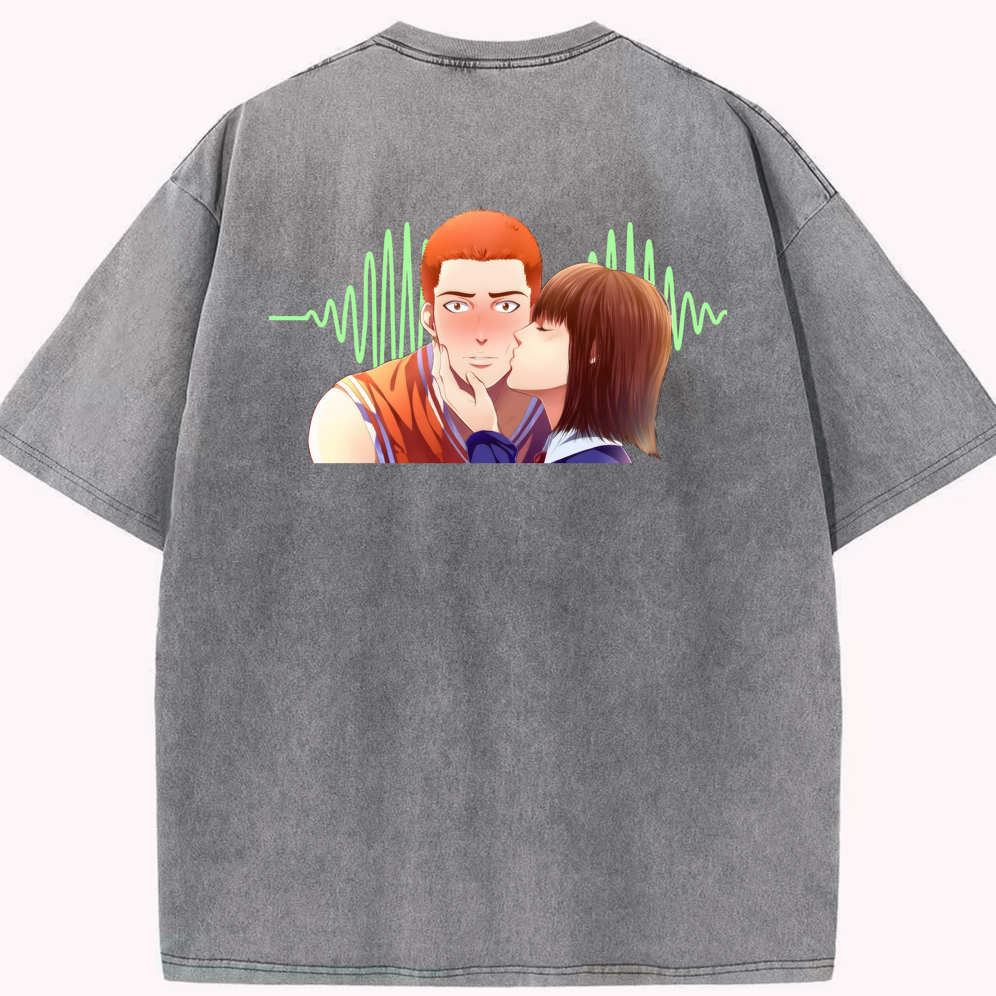 （画像用） SLAM DUNK／スラムダンク 綿100% ヴィンテージ風 半袖Tシャツ（背面プリント）
