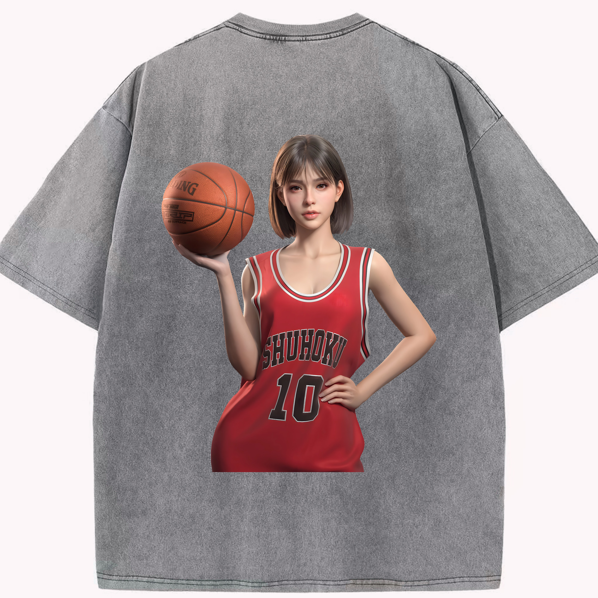 （画像用） SLAM DUNK／スラムダンク 綿100% ヴィンテージ風 半袖Tシャツ（背面プリント）