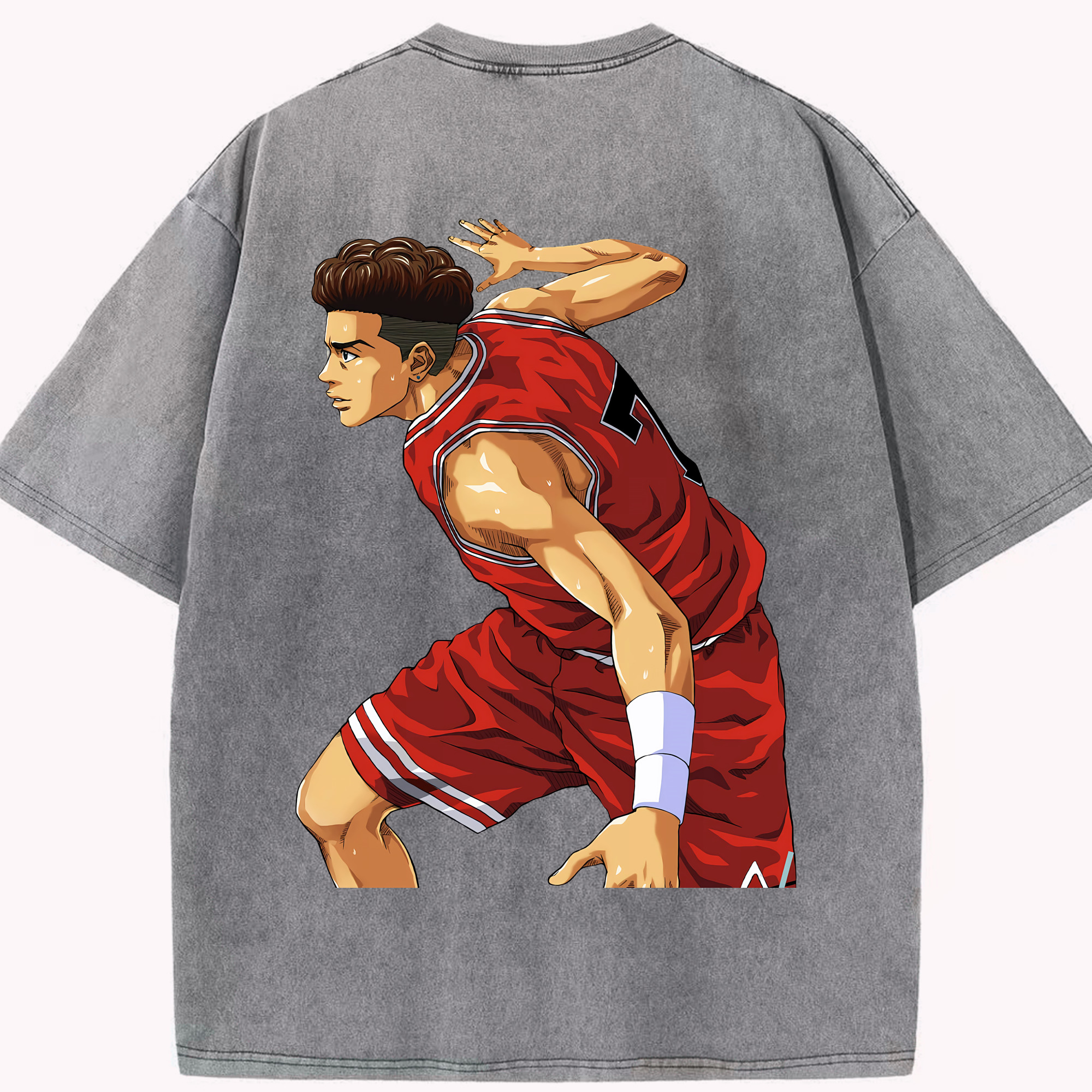 （画像用） SLAM DUNK／スラムダンク 綿100% ヴィンテージ風 半袖Tシャツ（背面プリント）