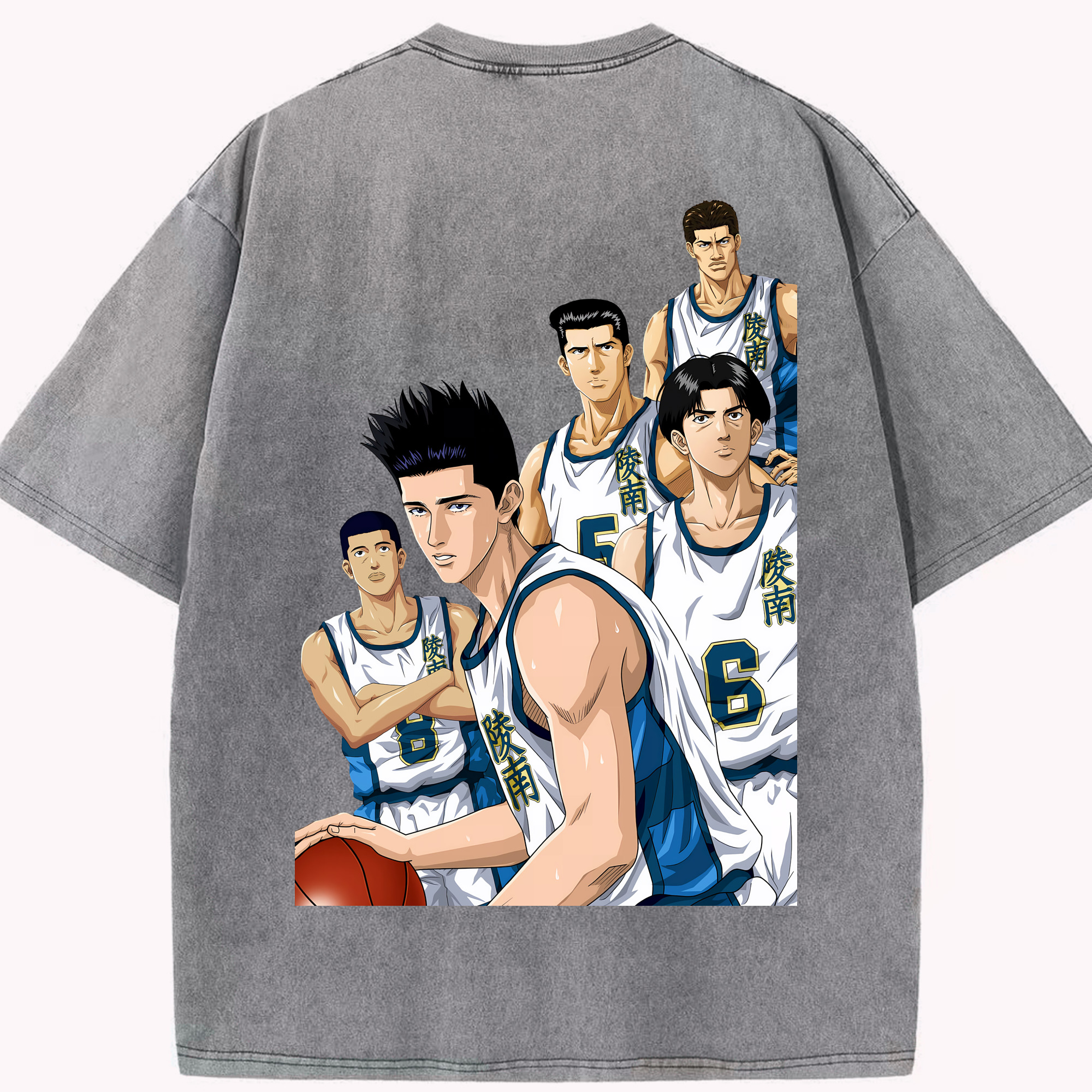 （画像用） SLAM DUNK／スラムダンク 綿100% ヴィンテージ風 半袖Tシャツ（背面プリント）