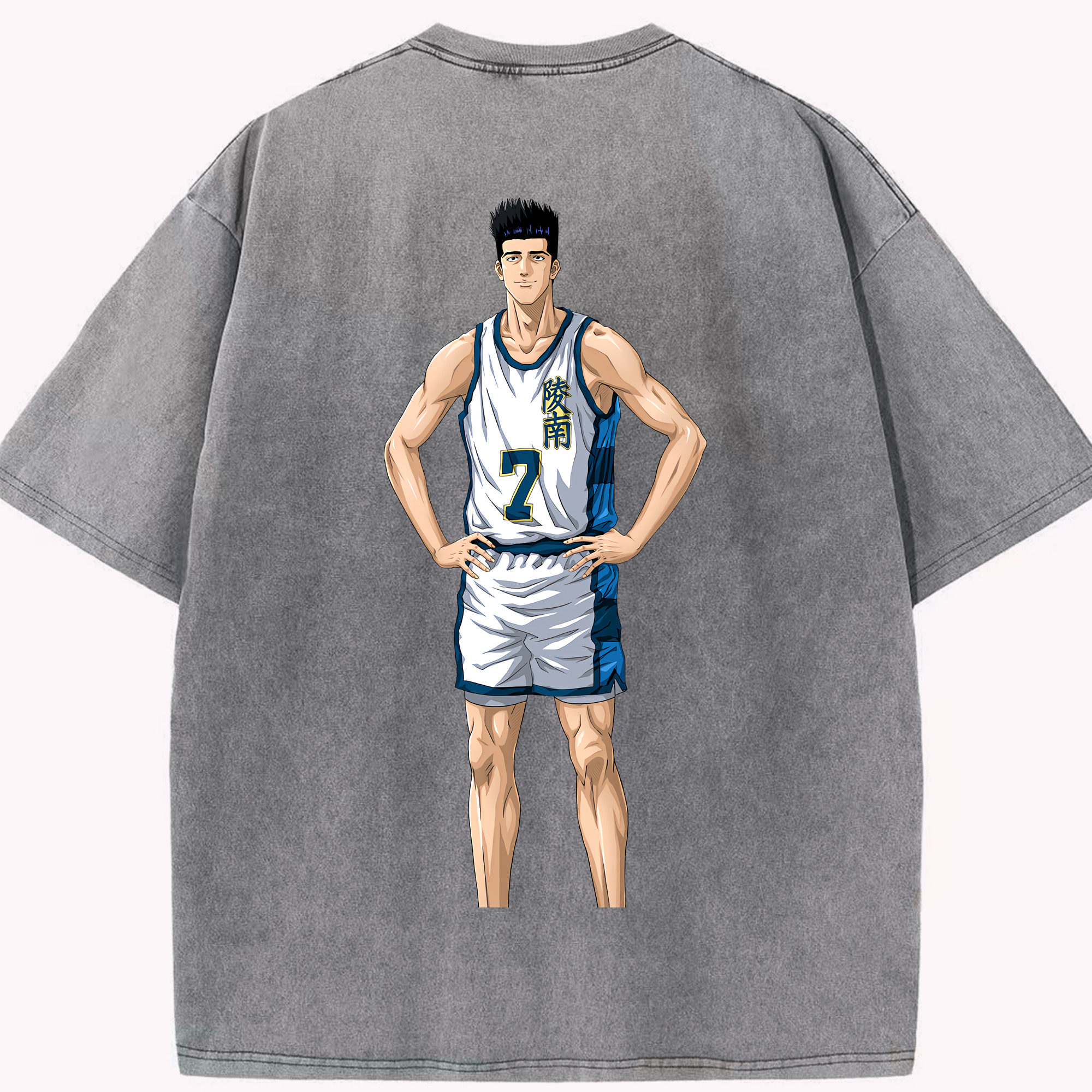 （画像用） SLAM DUNK／スラムダンク 綿100% ヴィンテージ風 半袖Tシャツ（背面プリント）