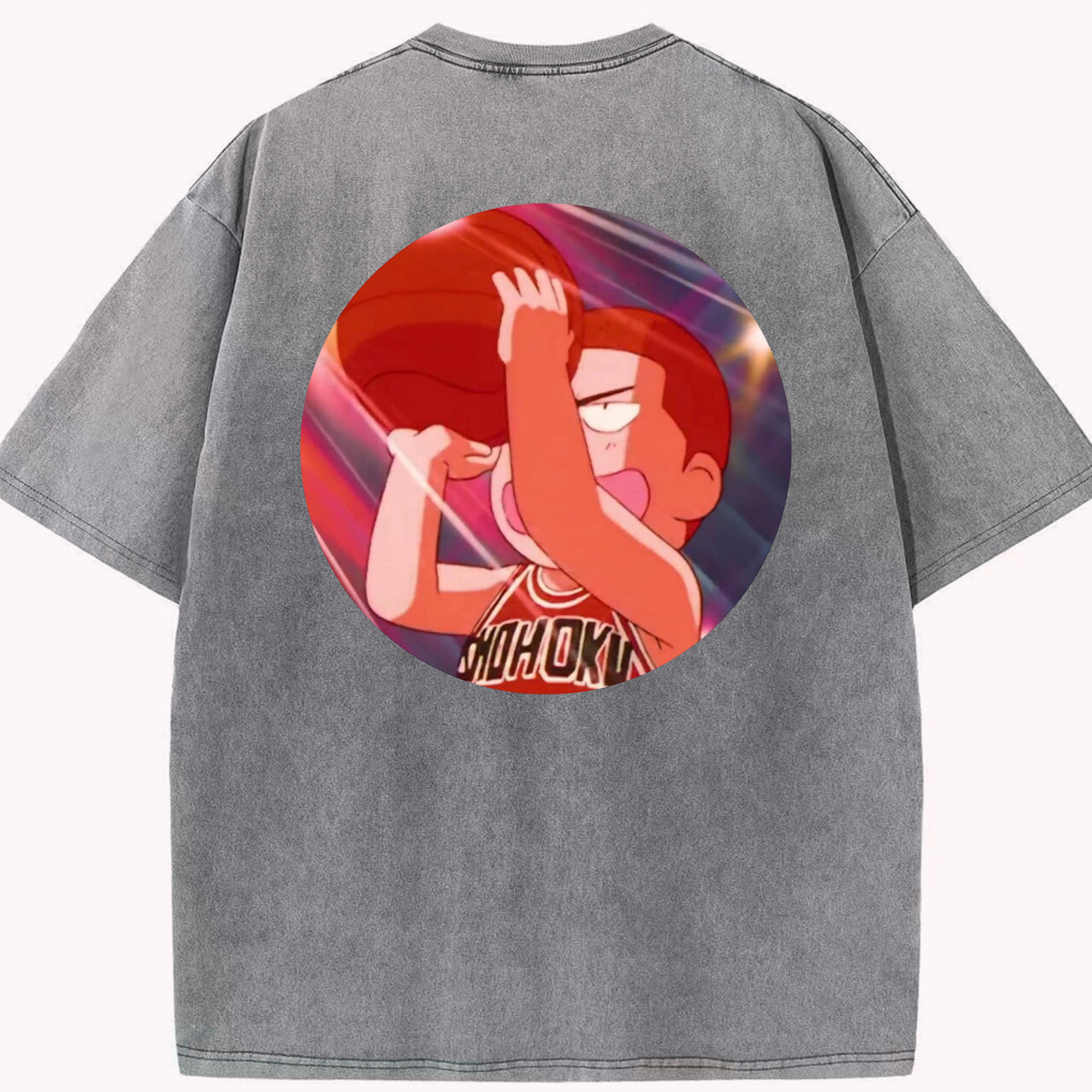 （画像用） SLAM DUNK／スラムダンク 綿100% ヴィンテージ風 半袖Tシャツ（背面プリント）