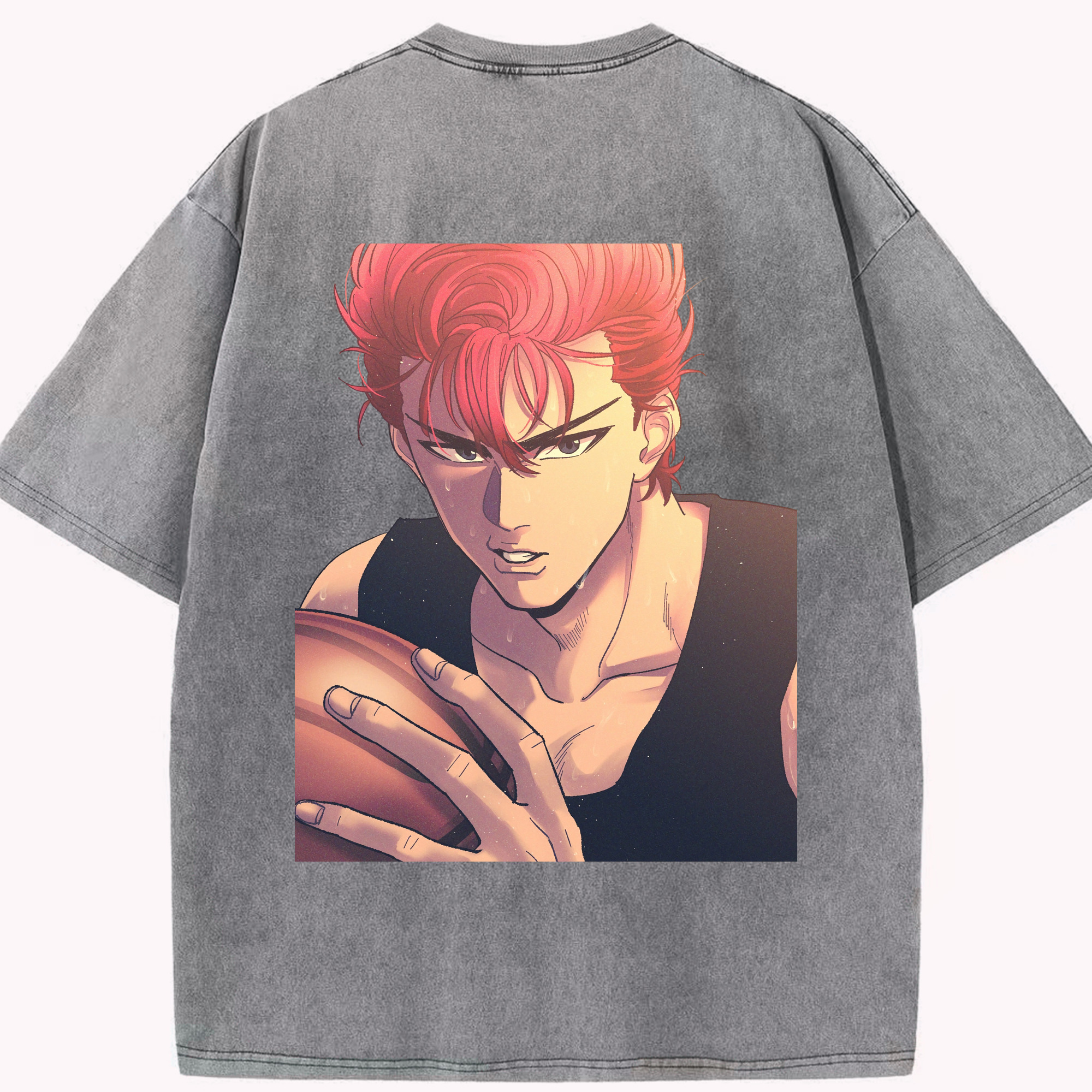 （画像用） SLAM DUNK／スラムダンク 綿100% ヴィンテージ風 半袖Tシャツ（背面プリント）
