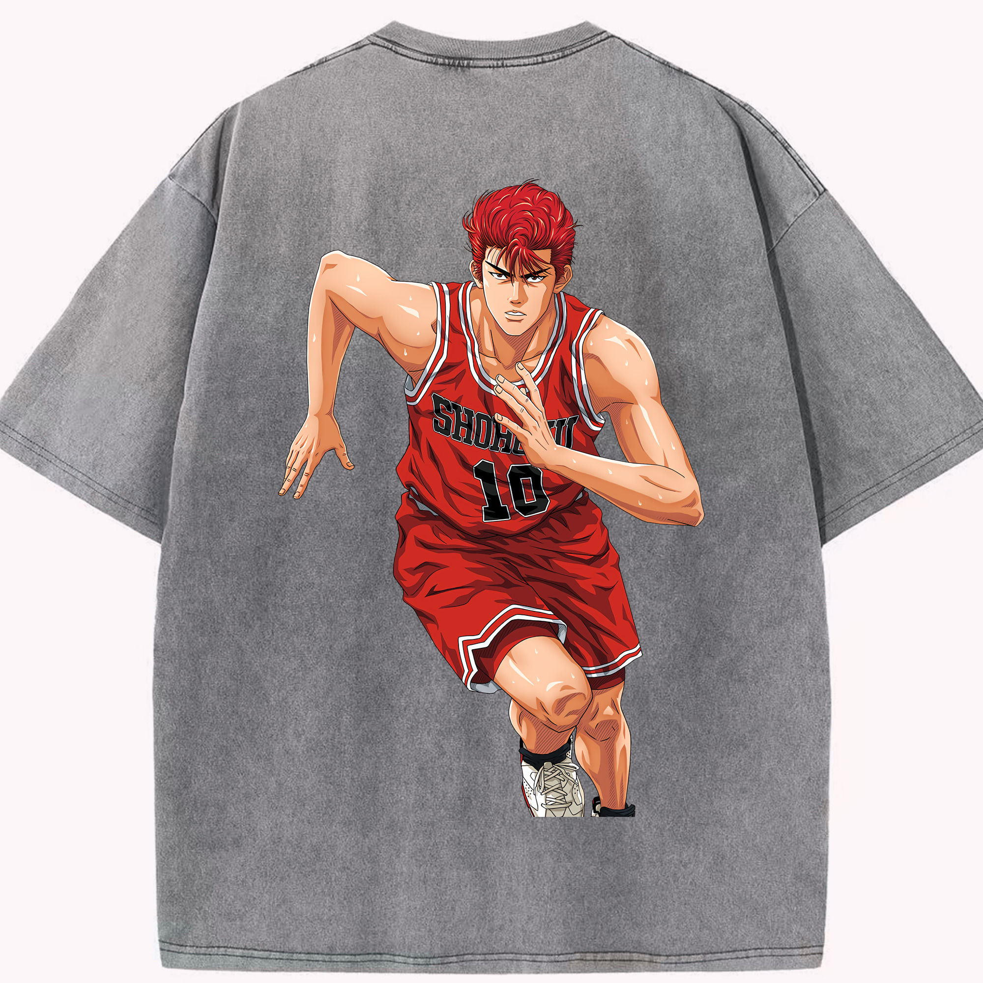 （画像用） SLAM DUNK／スラムダンク 綿100% ヴィンテージ風 半袖Tシャツ（背面プリント）