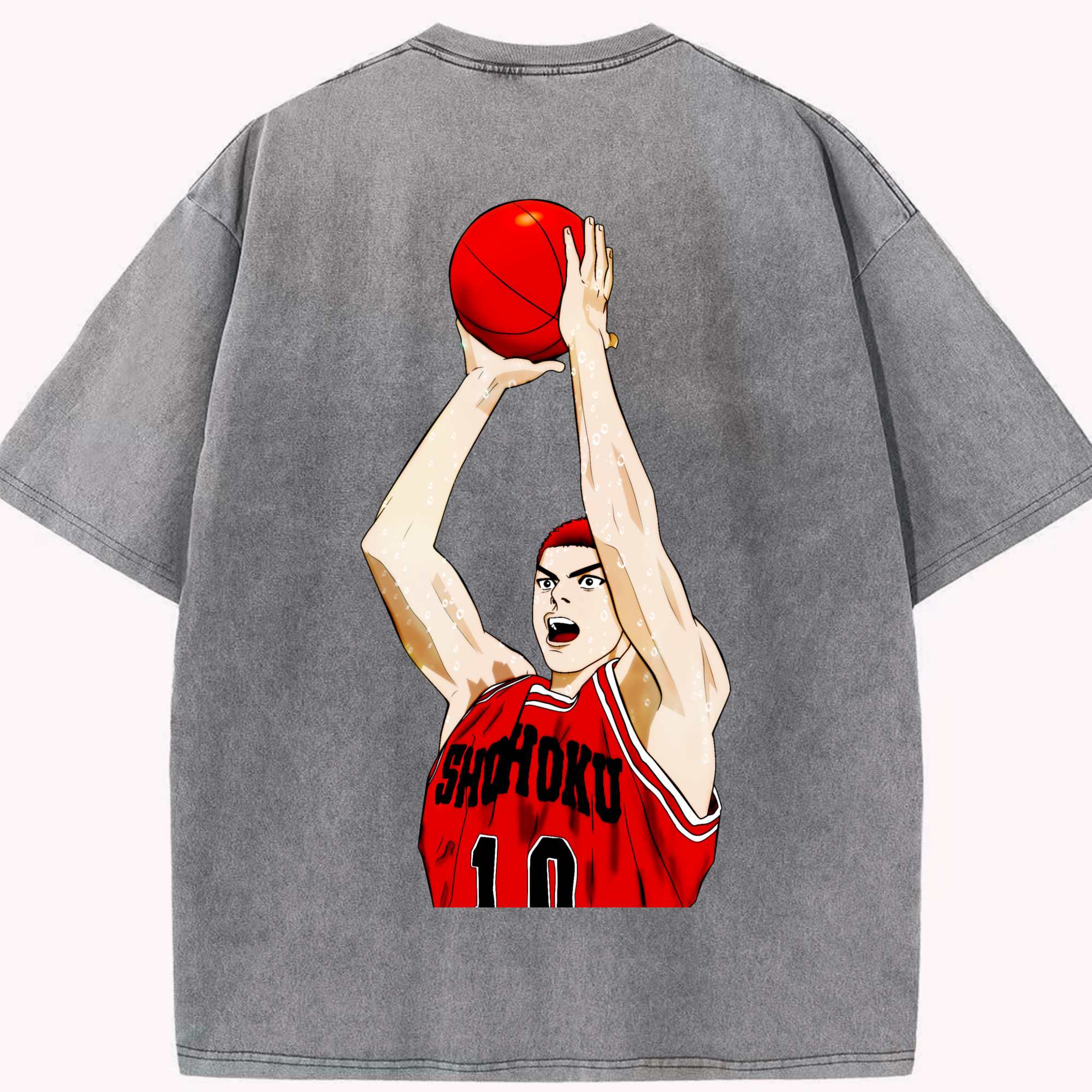 （画像用） SLAM DUNK／スラムダンク 綿100% ヴィンテージ風 半袖Tシャツ（背面プリント）