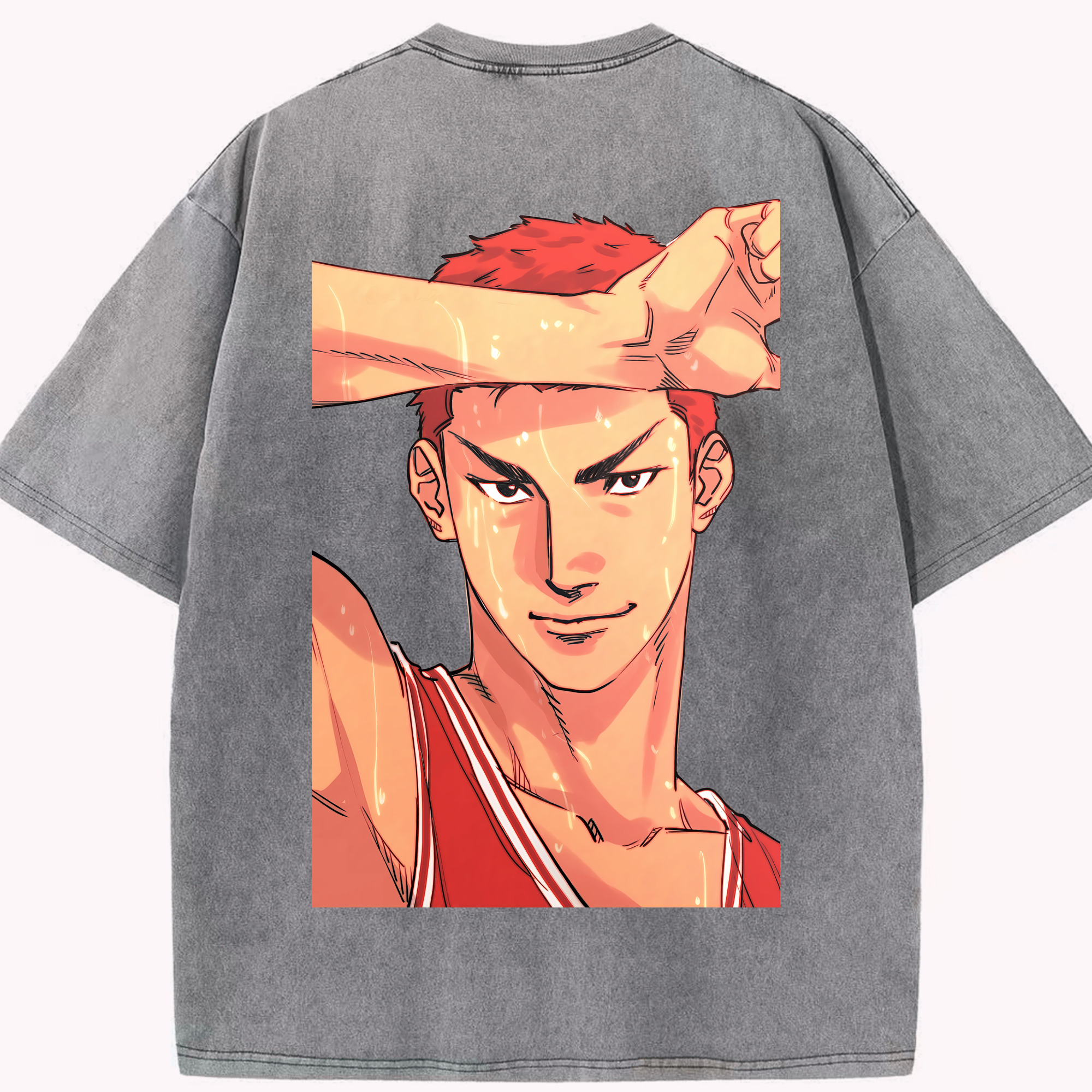 （画像用） SLAM DUNK／スラムダンク 綿100% ヴィンテージ風 半袖Tシャツ（背面プリント）