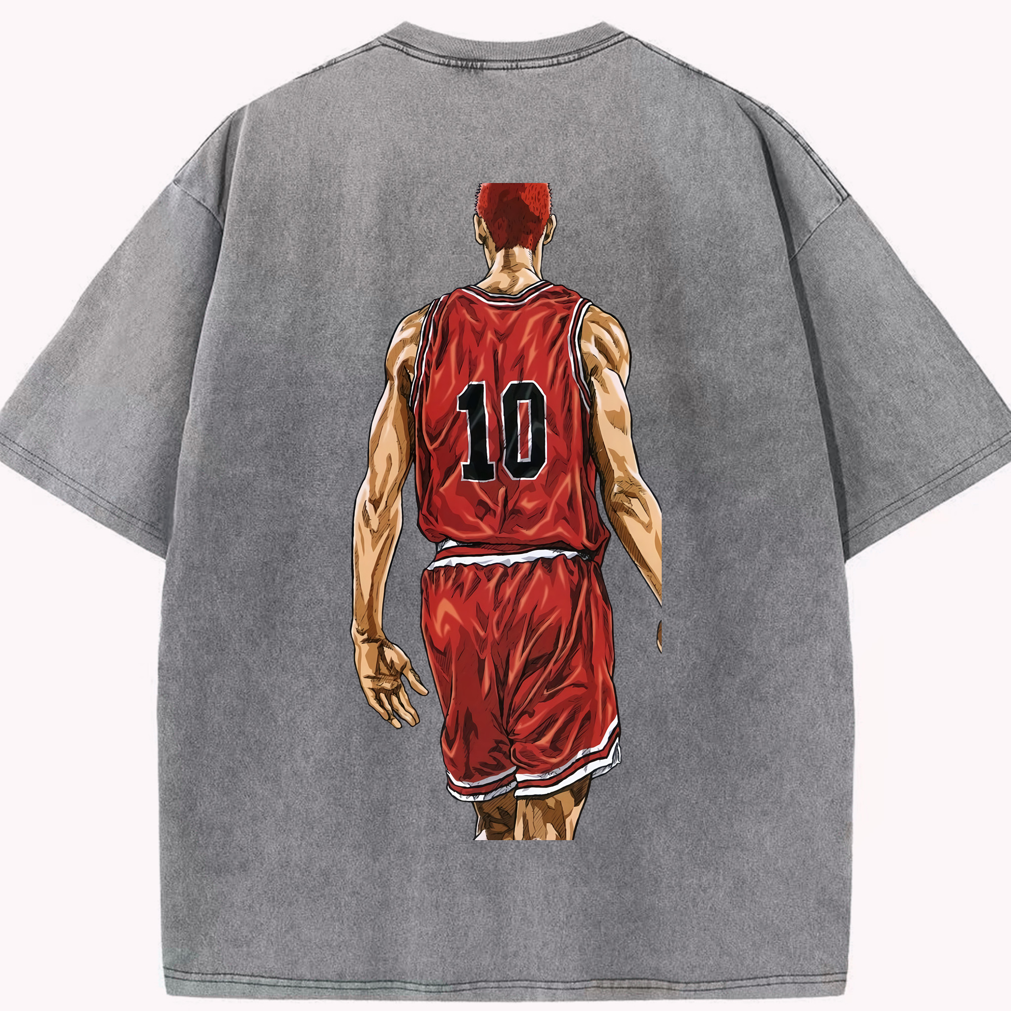 （画像用） SLAM DUNK／スラムダンク 綿100% ヴィンテージ風 半袖Tシャツ（背面プリント）