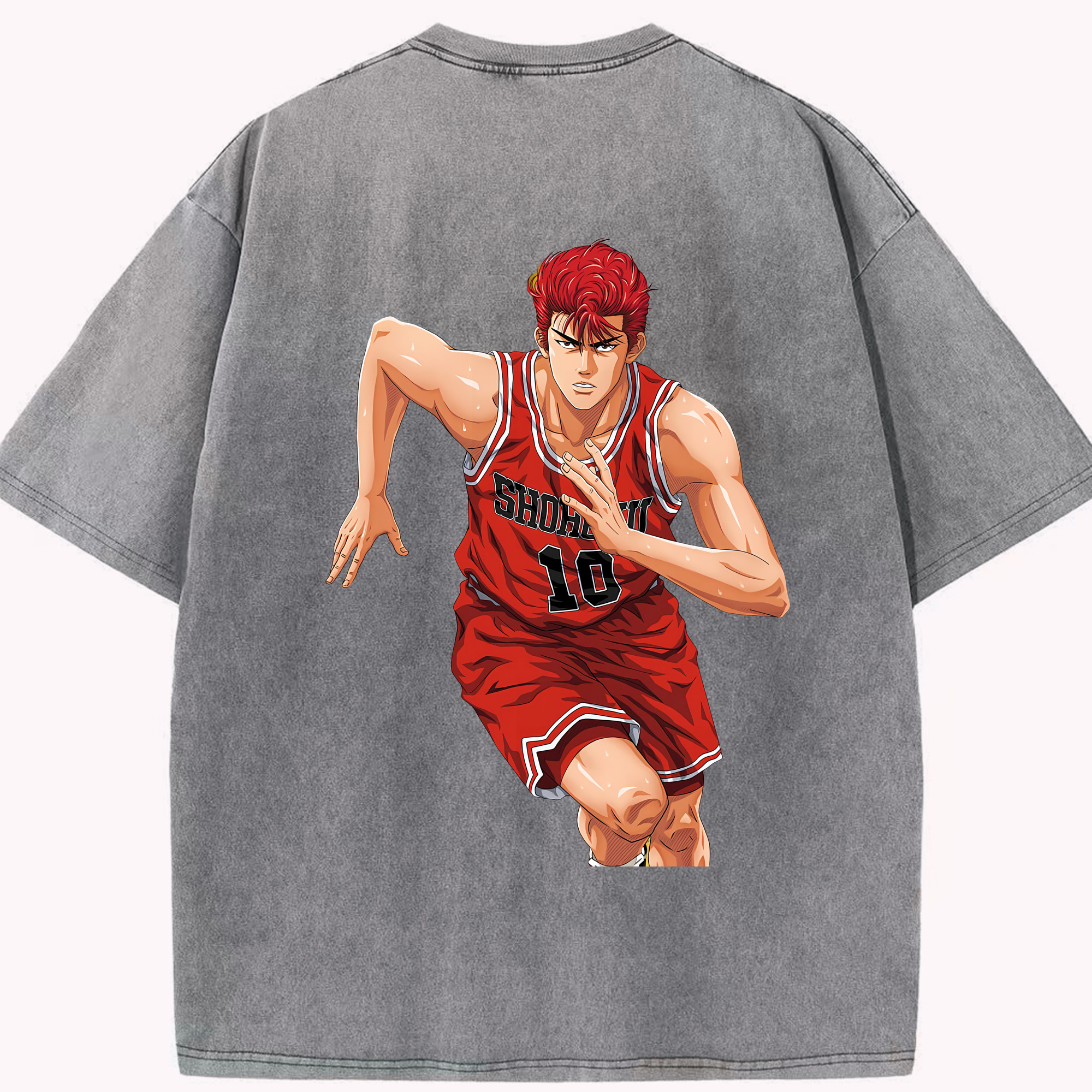 （画像用） SLAM DUNK／スラムダンク 綿100% ヴィンテージ風 半袖Tシャツ（背面プリント）