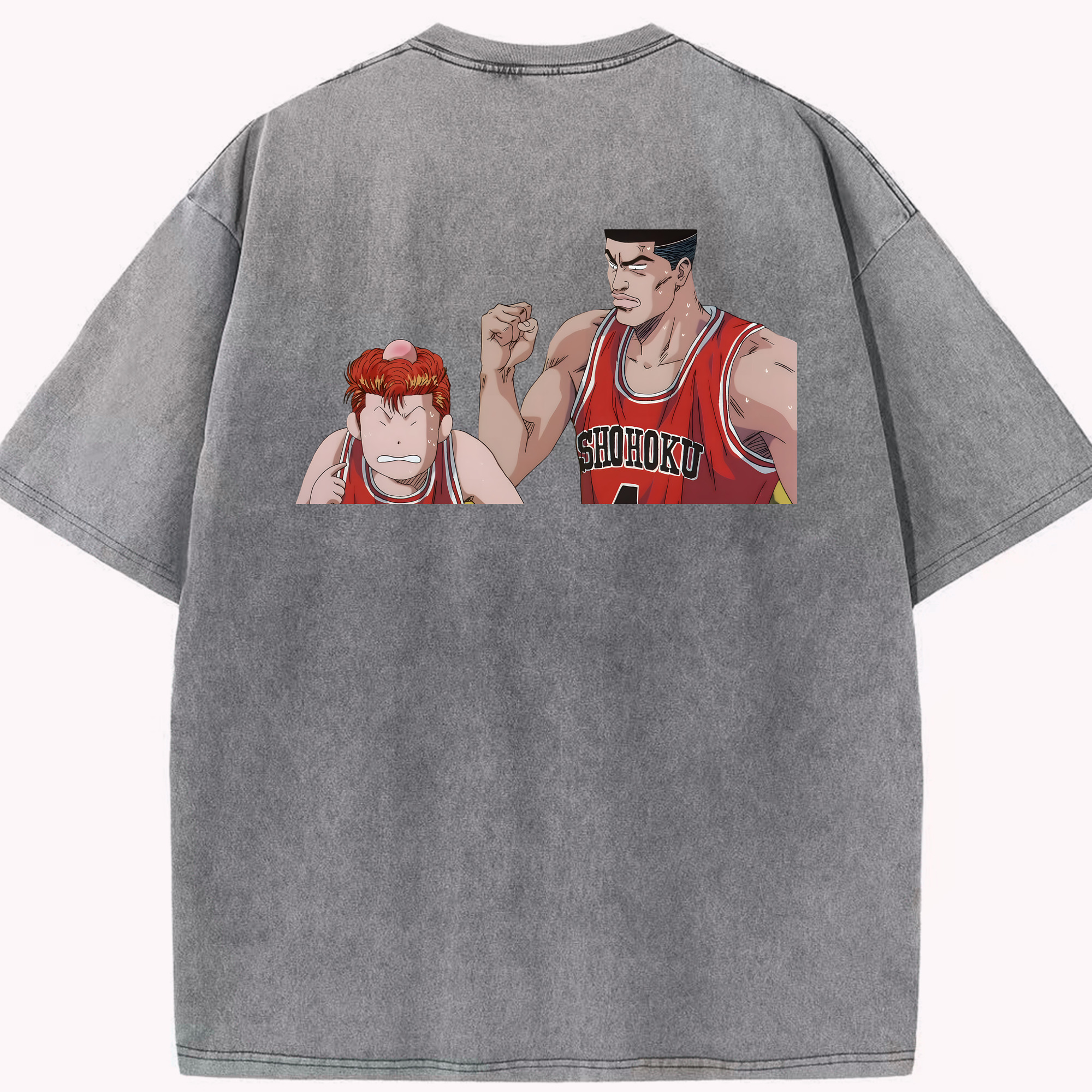 （画像用） SLAM DUNK／スラムダンク 綿100% ヴィンテージ風 半袖Tシャツ（背面プリント）