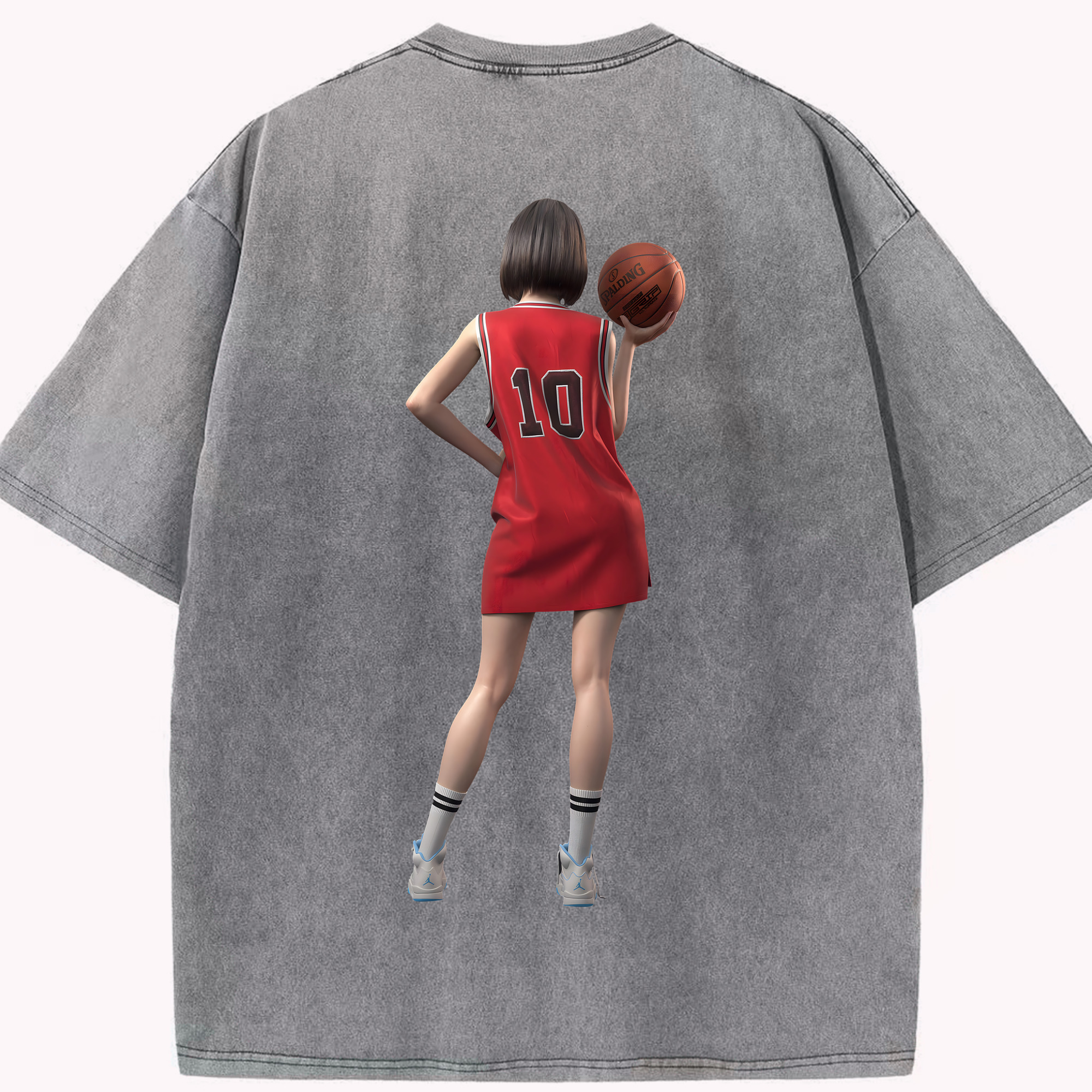（画像用） SLAM DUNK／スラムダンク 綿100% ヴィンテージ風 半袖Tシャツ（背面プリント）