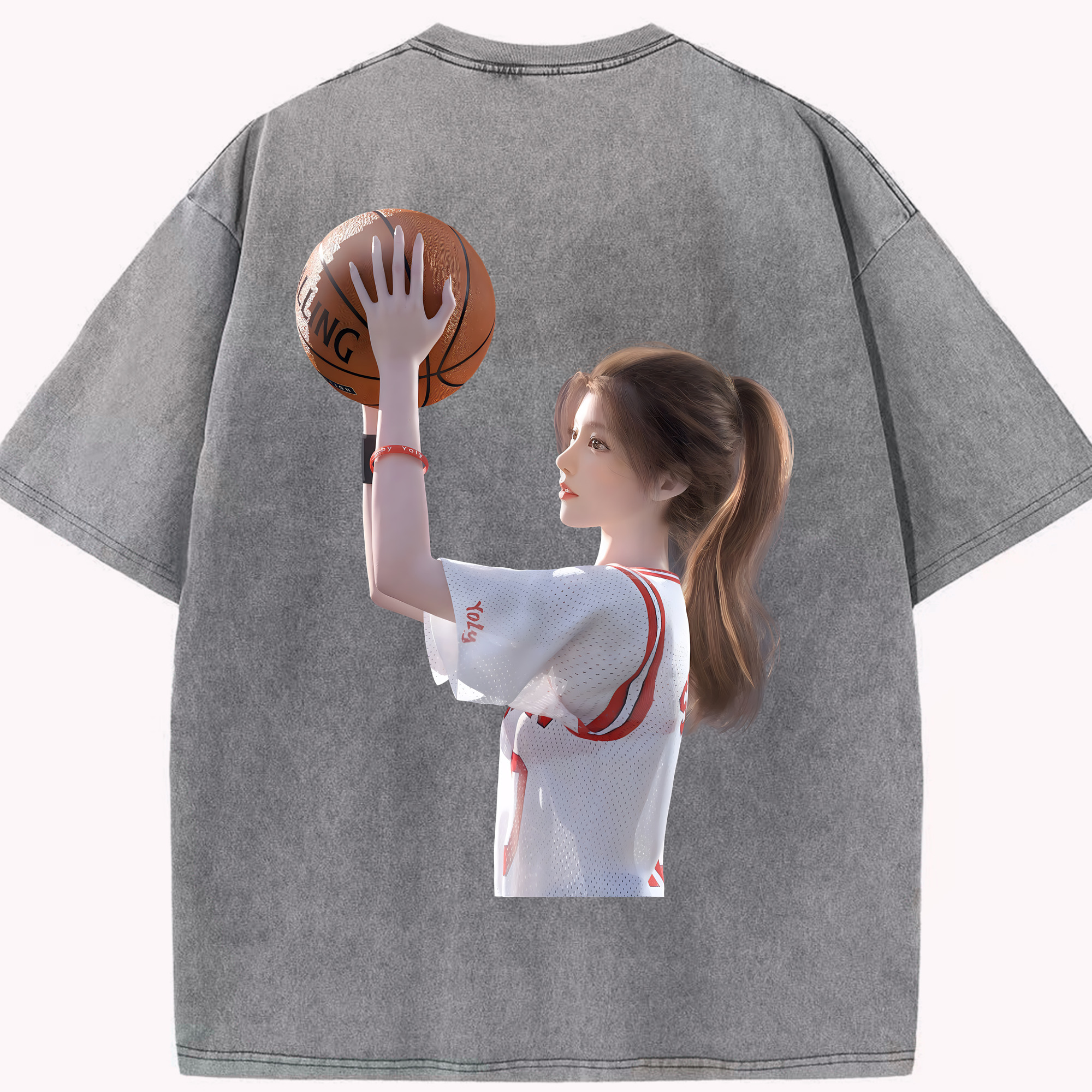 （画像用） SLAM DUNK／スラムダンク 綿100% ヴィンテージ風 半袖Tシャツ（背面プリント）