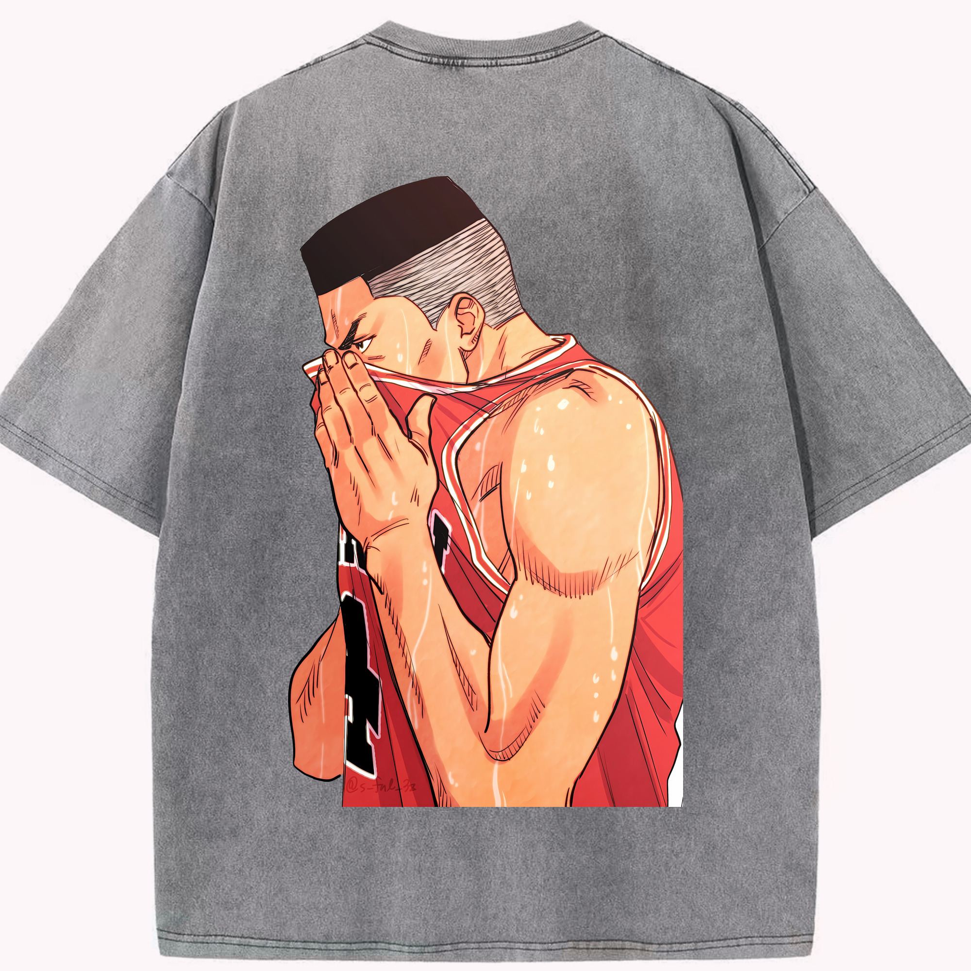 （画像用） SLAM DUNK／スラムダンク 綿100% ヴィンテージ風 半袖Tシャツ（背面プリント）