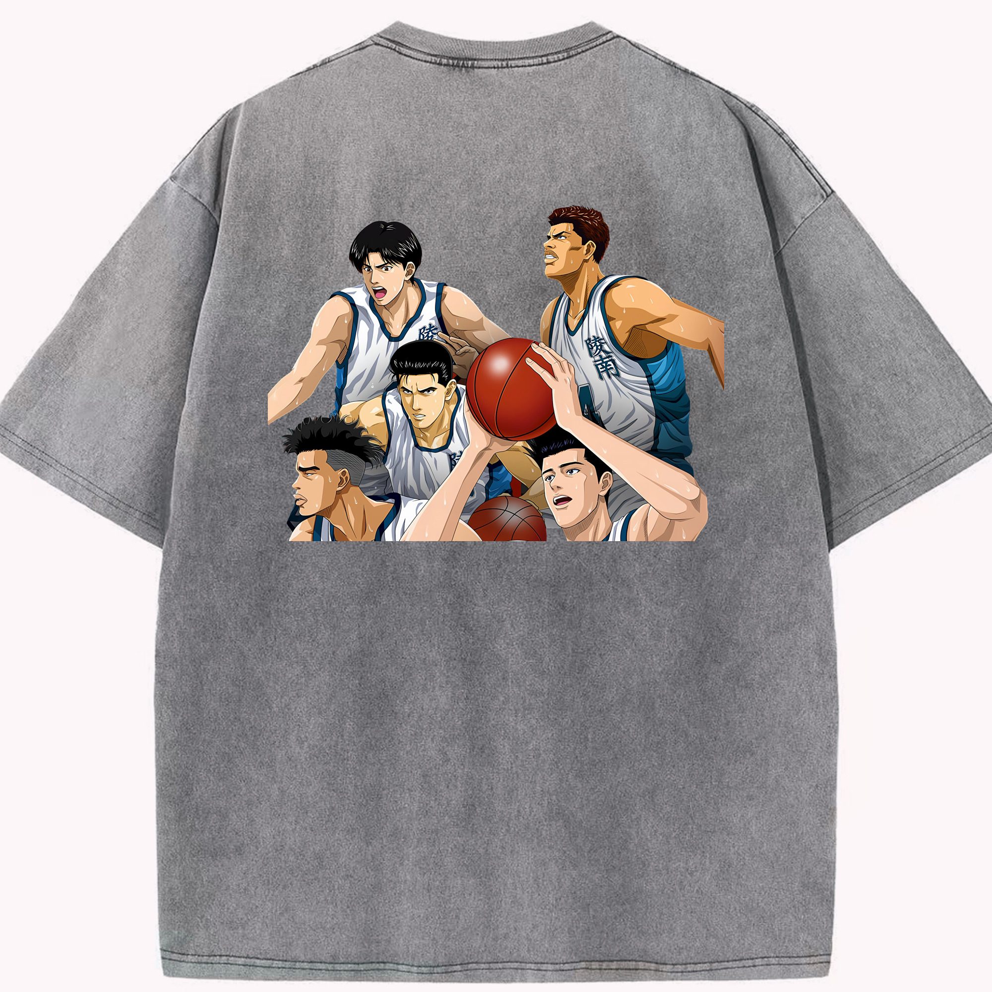 （画像用） SLAM DUNK／スラムダンク 綿100% ヴィンテージ風 半袖Tシャツ（背面プリント）