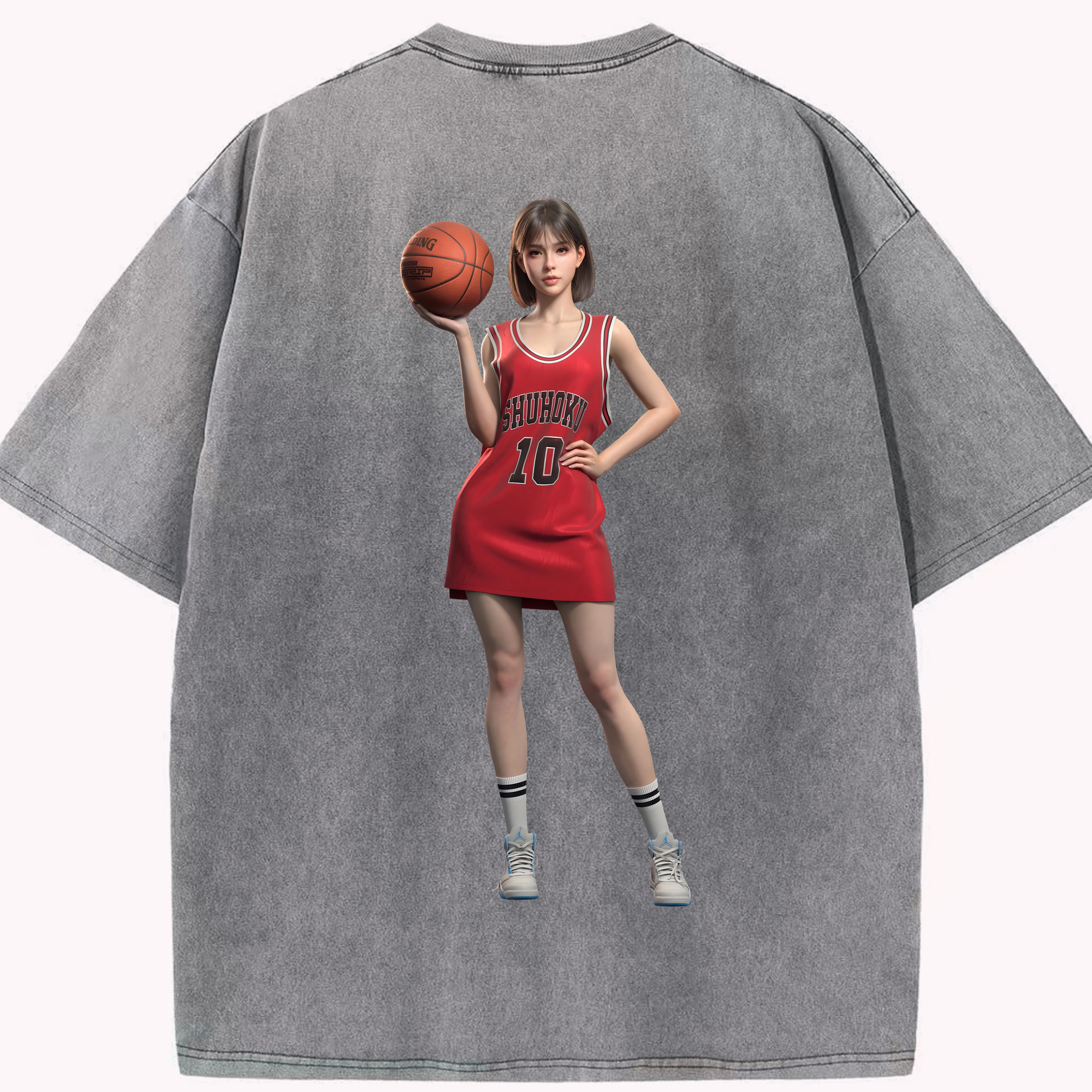 （画像用） SLAM DUNK／スラムダンク 綿100% ヴィンテージ風 半袖Tシャツ（背面プリント）