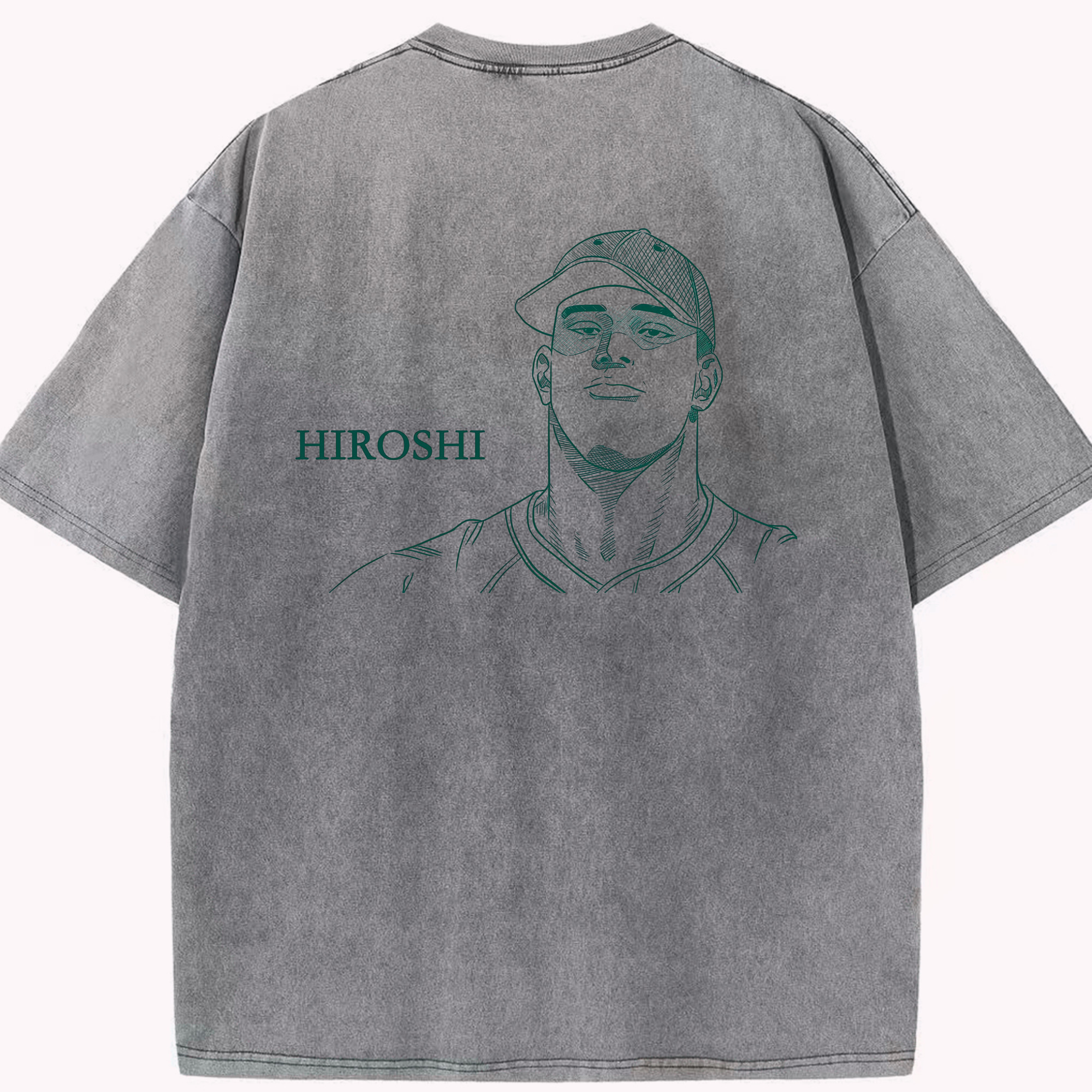 SLAM DUNK／スラムダンク 綿100% ヴィンテージ風 半袖Tシャツ（背面プリント）