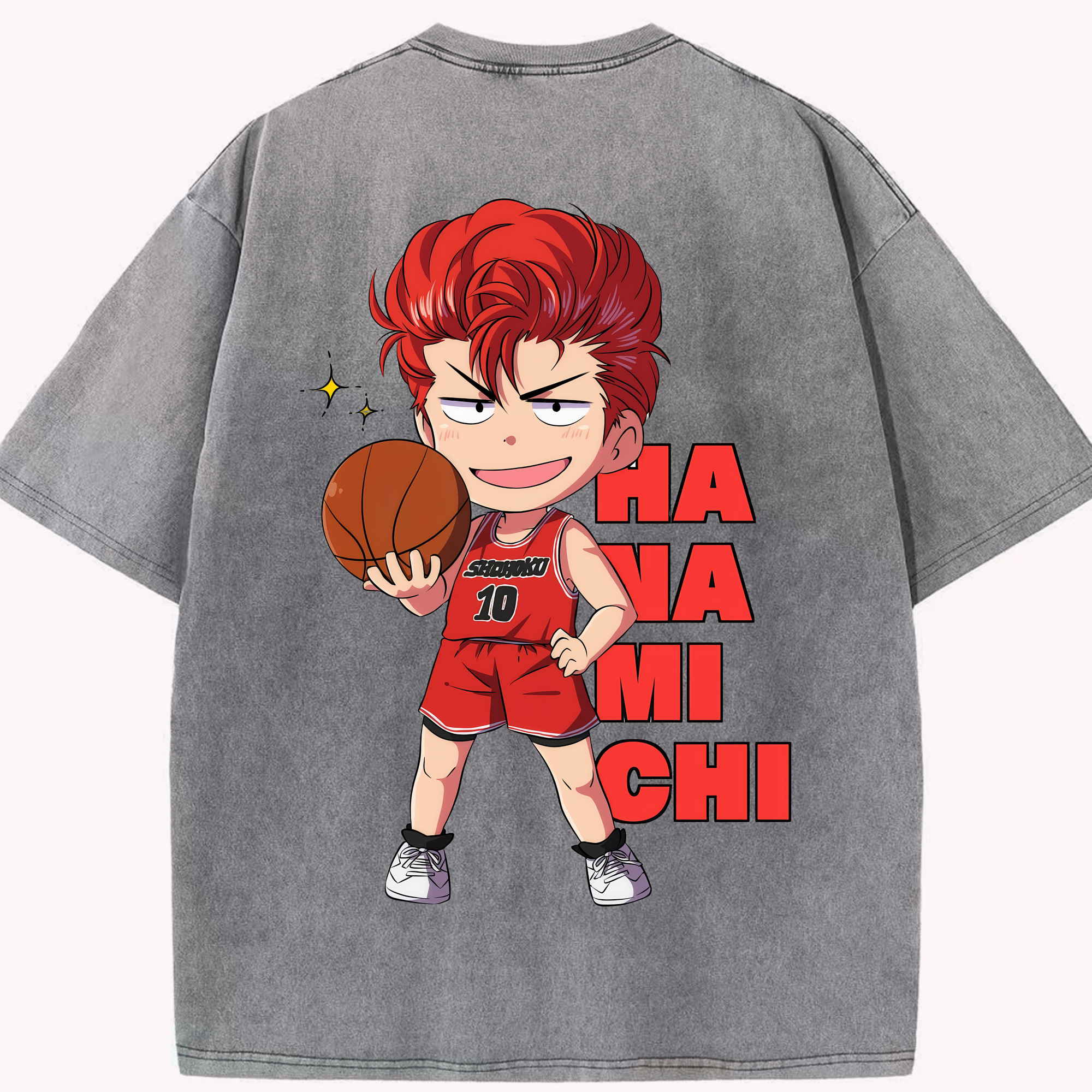 （画像用） SLAM DUNK／スラムダンク 綿100% ヴィンテージ風 半袖Tシャツ（背面プリント）