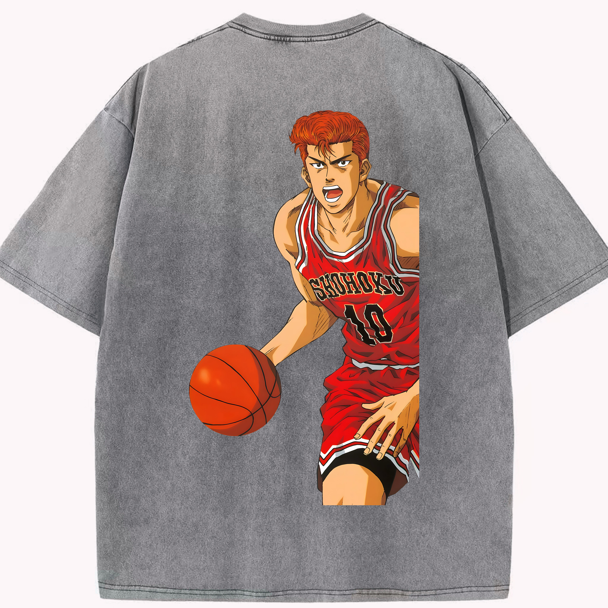 （画像用） SLAM DUNK／スラムダンク 綿100% ヴィンテージ風 半袖Tシャツ（背面プリント）