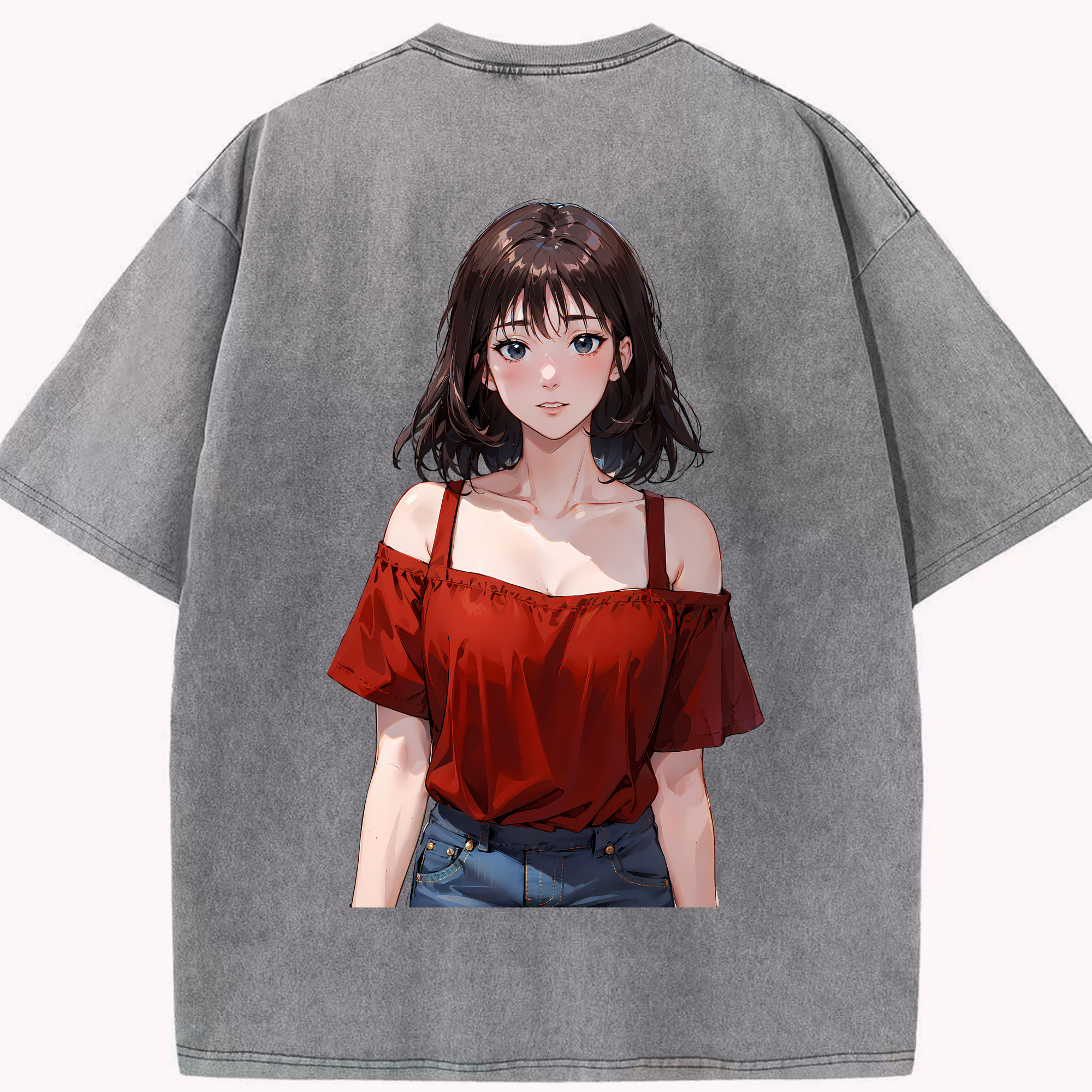 （画像用） SLAM DUNK／スラムダンク 綿100% ヴィンテージ風 半袖Tシャツ（背面プリント）