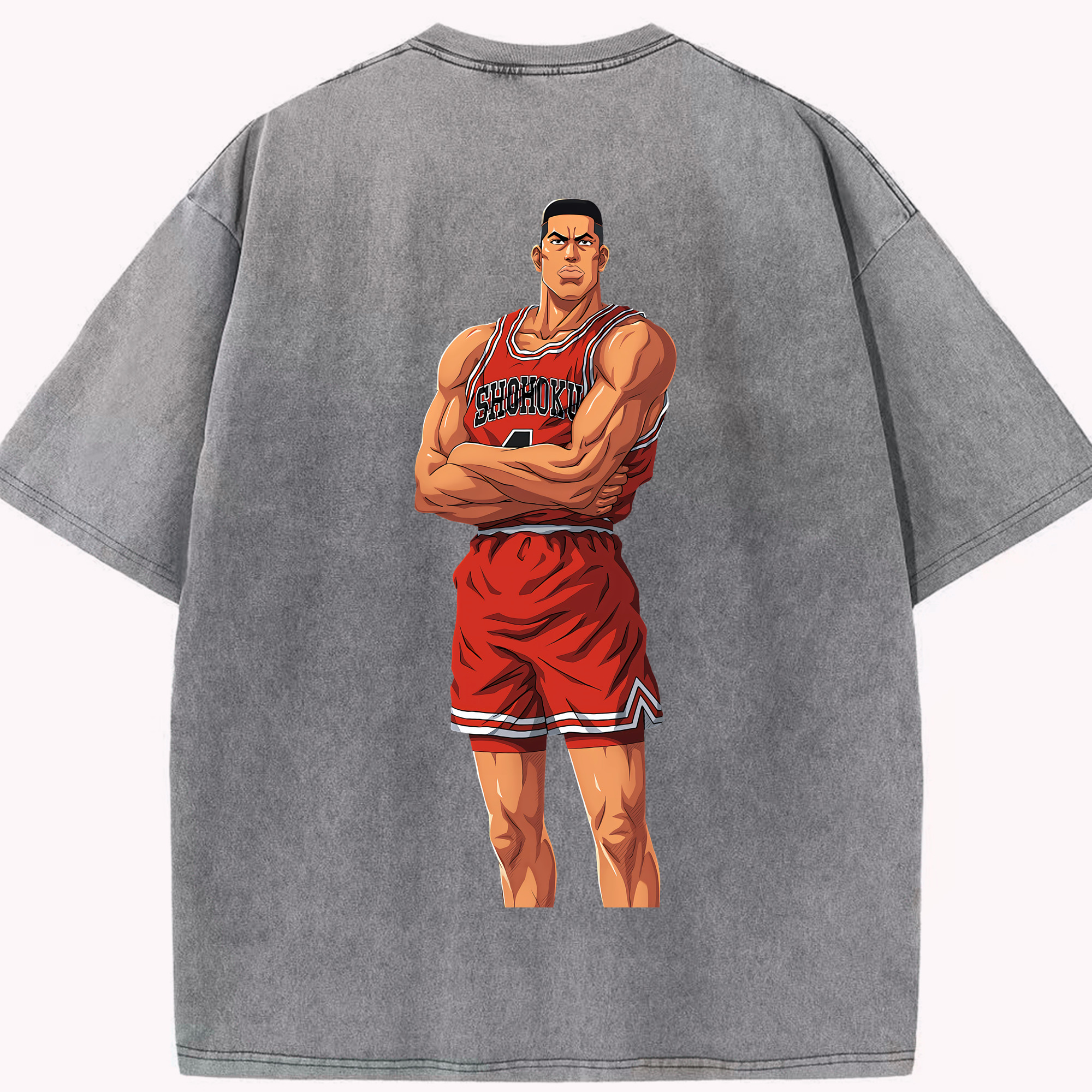 （画像用） SLAM DUNK／スラムダンク 綿100% ヴィンテージ風 半袖Tシャツ（背面プリント）