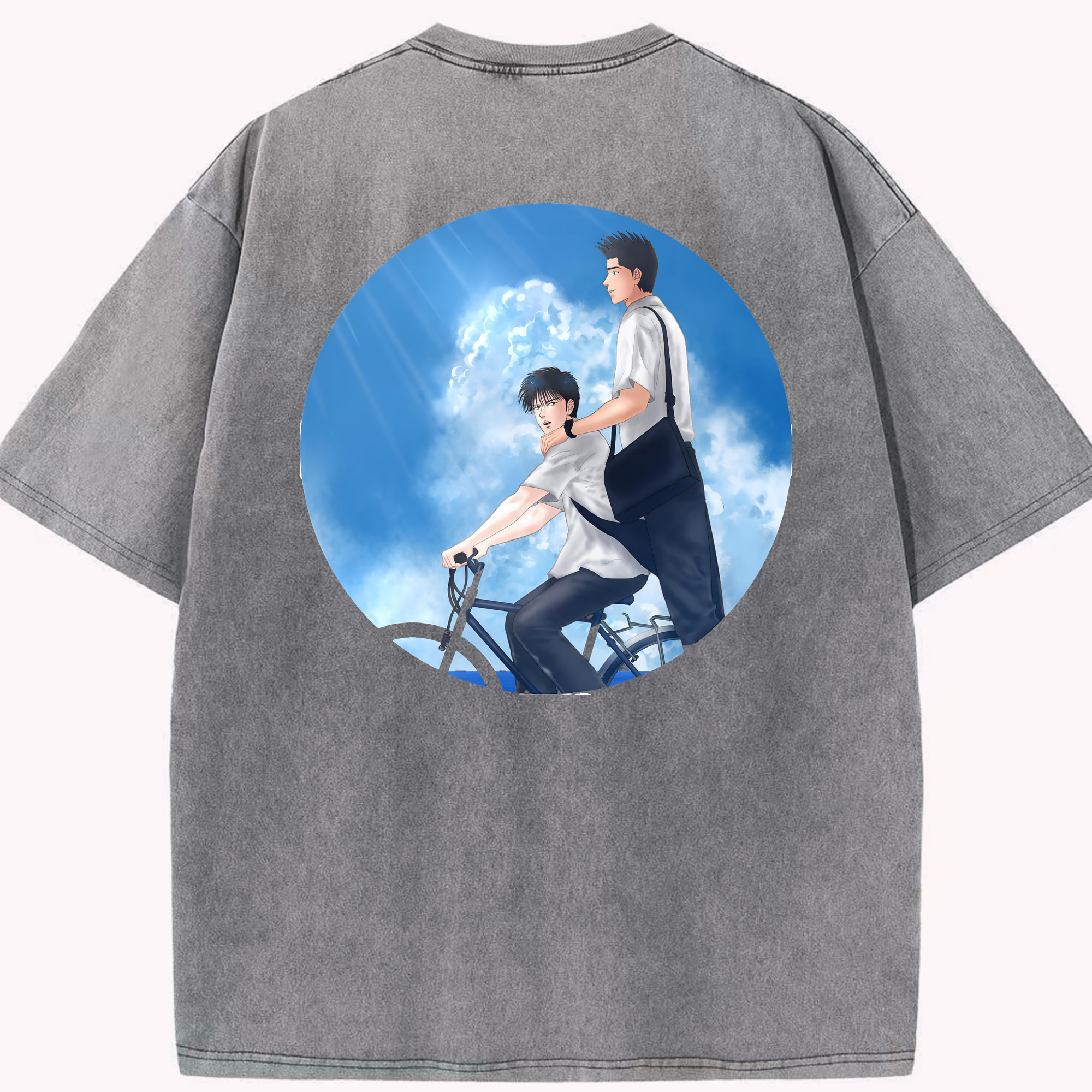 （画像用） SLAM DUNK／スラムダンク 綿100% ヴィンテージ風 半袖Tシャツ（背面プリント）