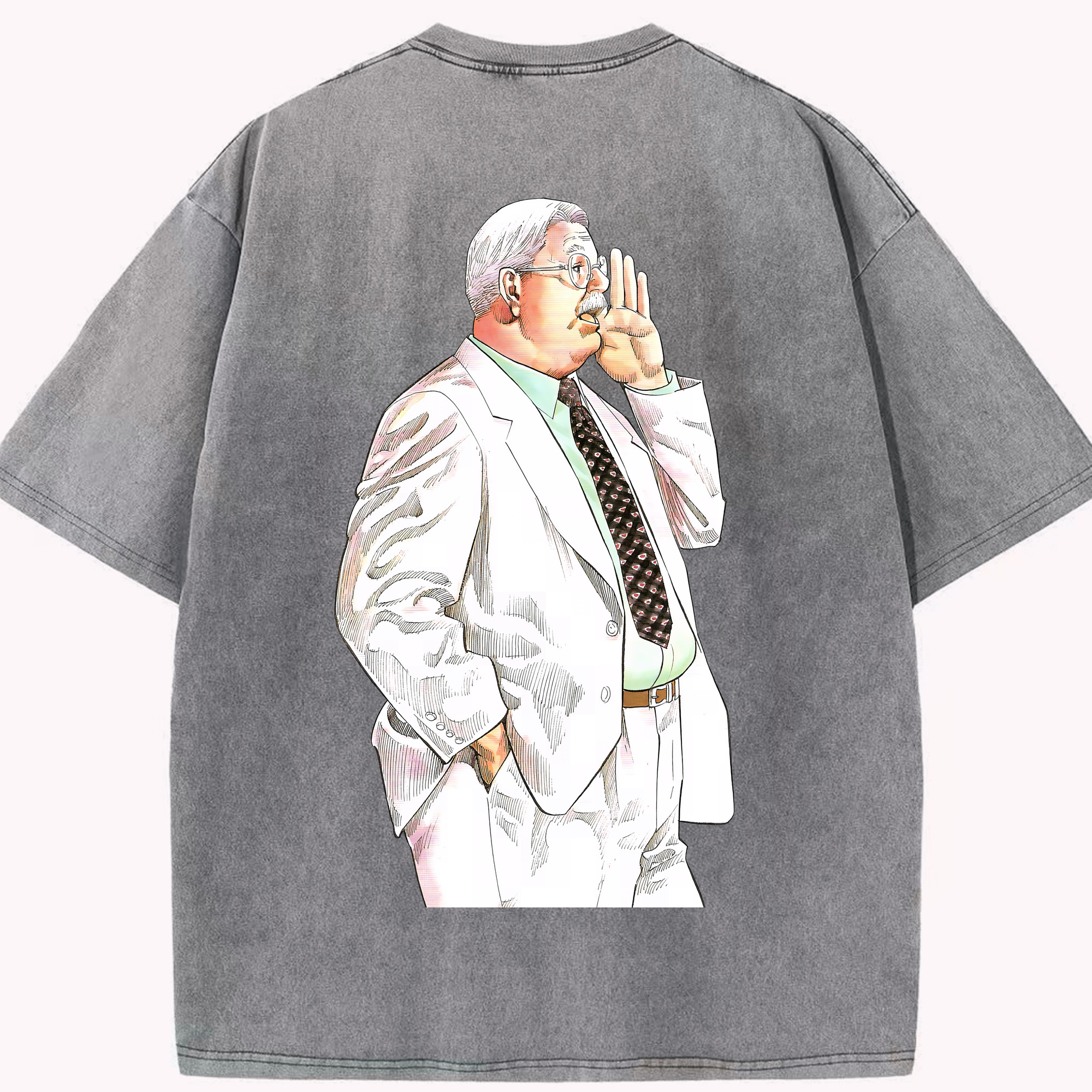 SLAM DUNK／スラムダンク 綿100% ヴィンテージ風 半袖Tシャツ（背面プリント）