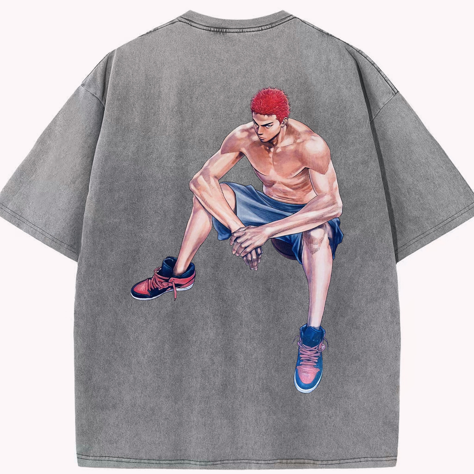 （画像用） SLAM DUNK／スラムダンク 綿100% ヴィンテージ風 半袖Tシャツ（背面プリント）