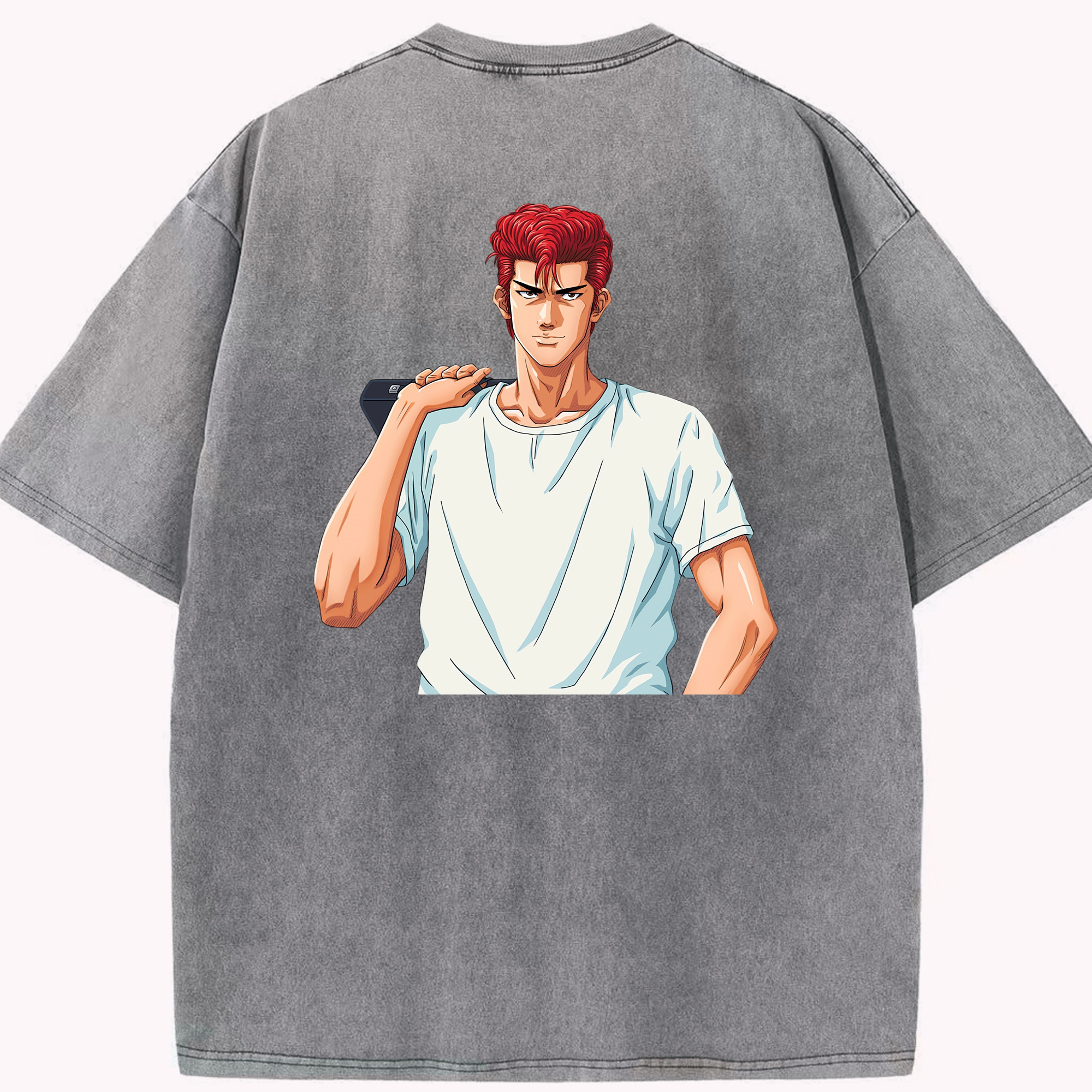 （画像用） SLAM DUNK／スラムダンク 綿100% ヴィンテージ風 半袖Tシャツ（背面プリント）