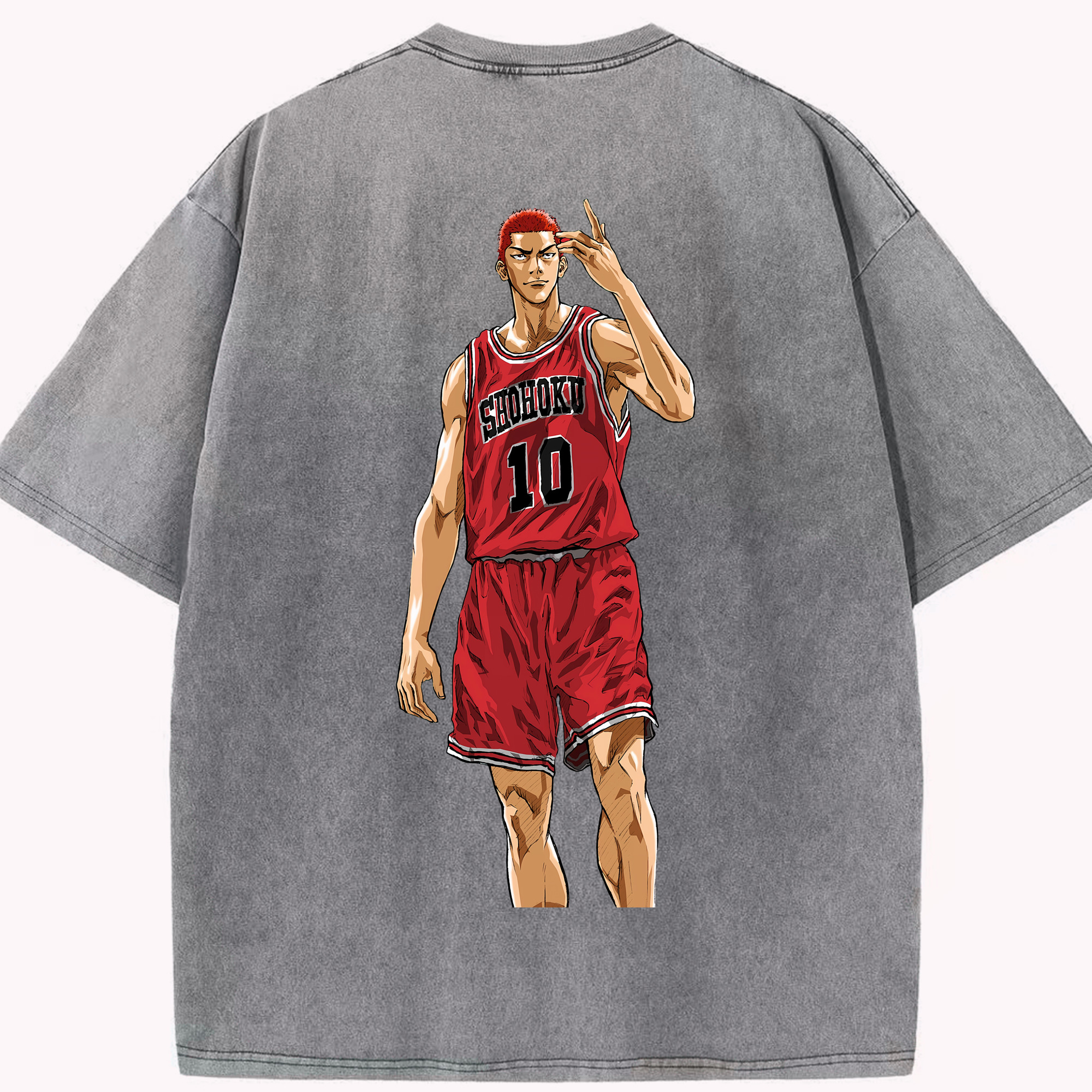 （画像用） SLAM DUNK／スラムダンク 綿100% ヴィンテージ風 半袖Tシャツ（背面プリント）