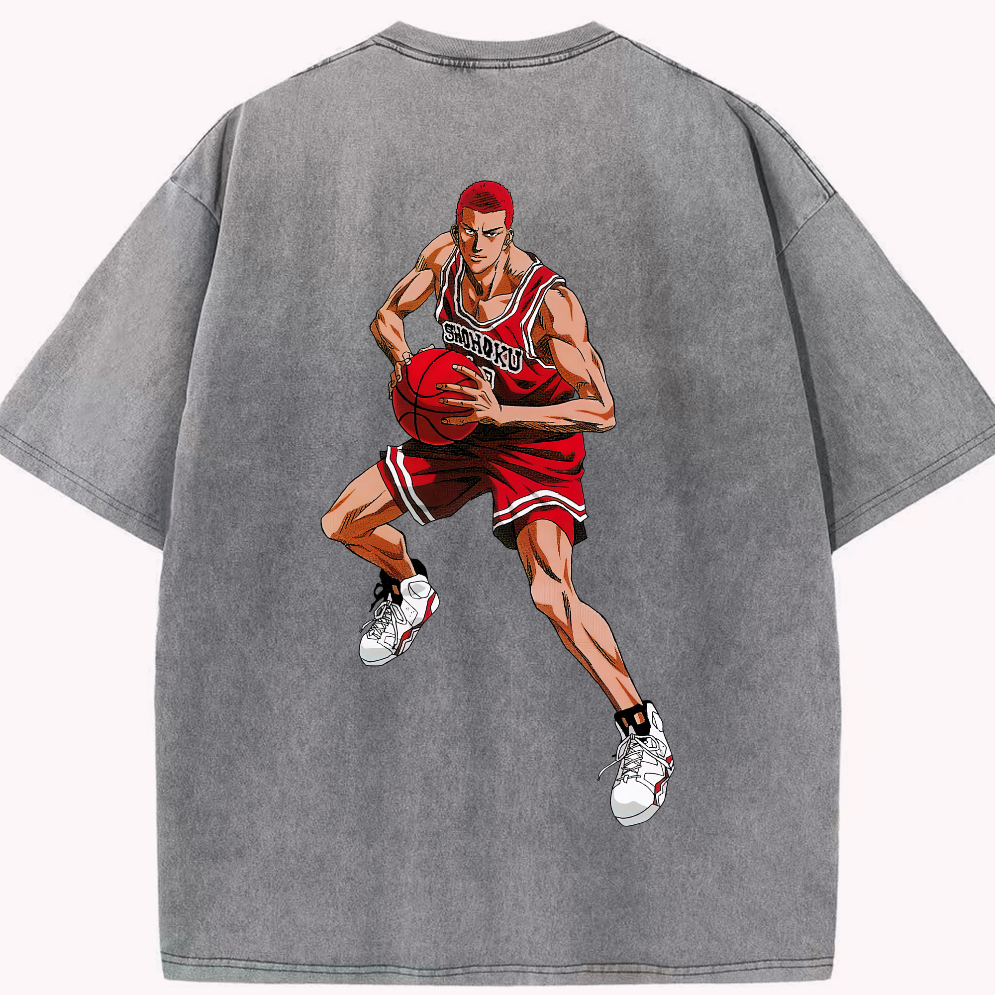 （画像用） SLAM DUNK／スラムダンク 綿100% ヴィンテージ風 半袖Tシャツ（背面プリント）