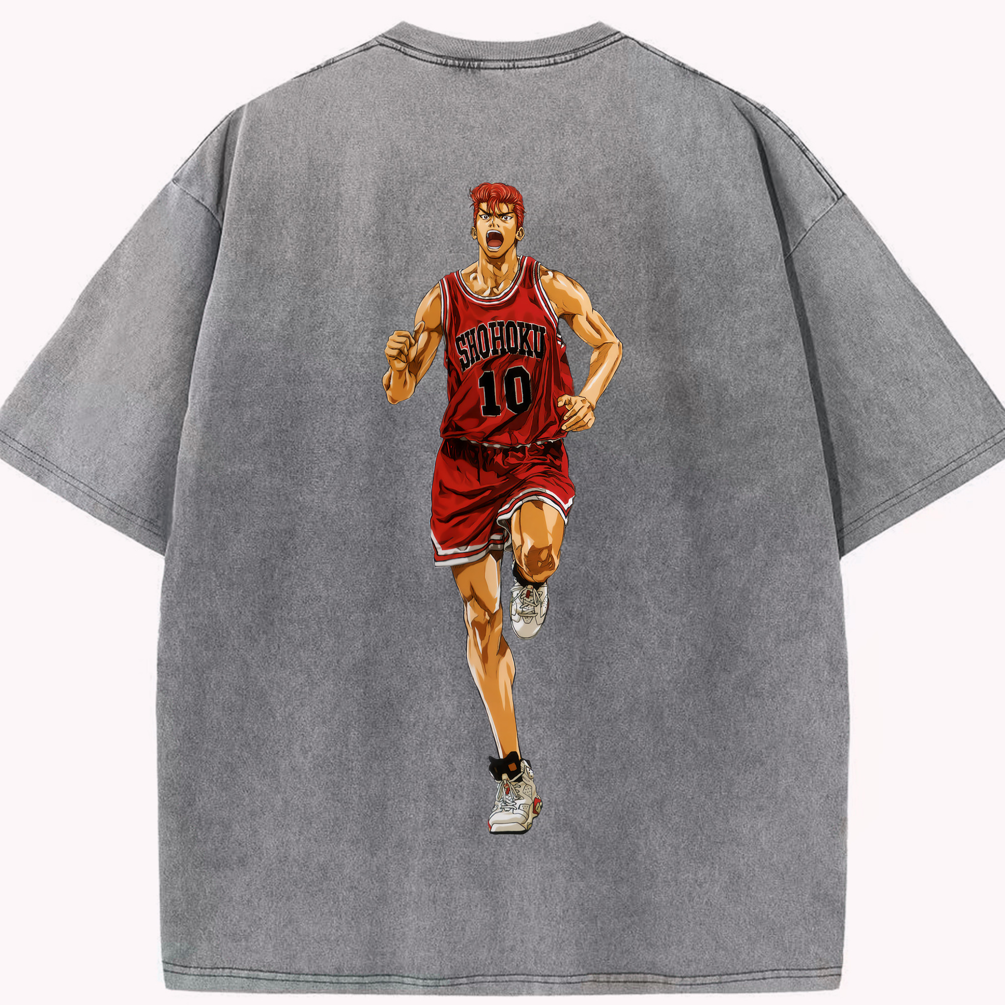 （画像用） SLAM DUNK／スラムダンク 綿100% ヴィンテージ風 半袖Tシャツ（背面プリント）